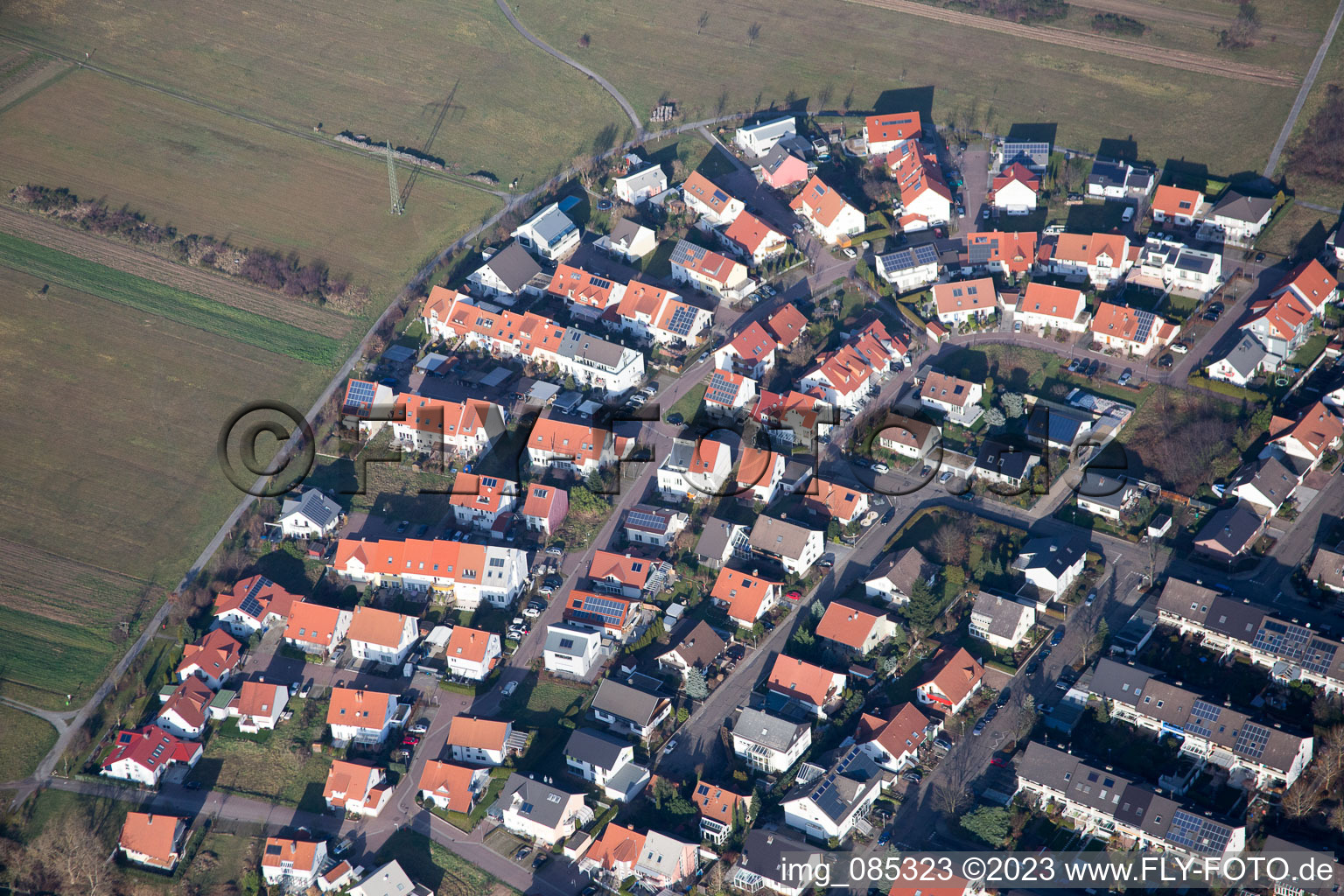 Photographie aérienne de Quartier Spöck in Stutensee dans le département Bade-Wurtemberg, Allemagne