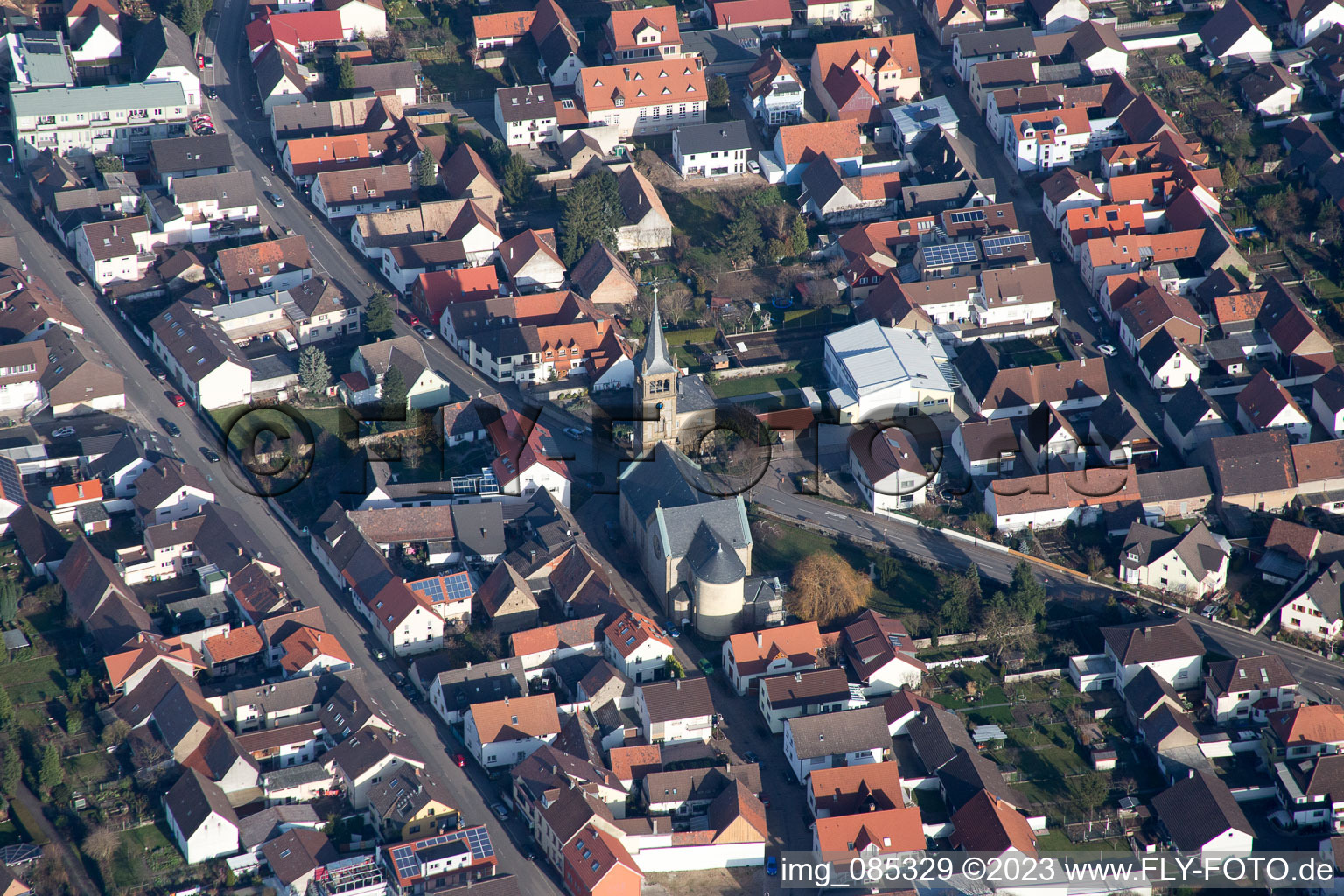 Photographie aérienne de Quartier Neuthard in Karlsdorf-Neuthard dans le département Bade-Wurtemberg, Allemagne