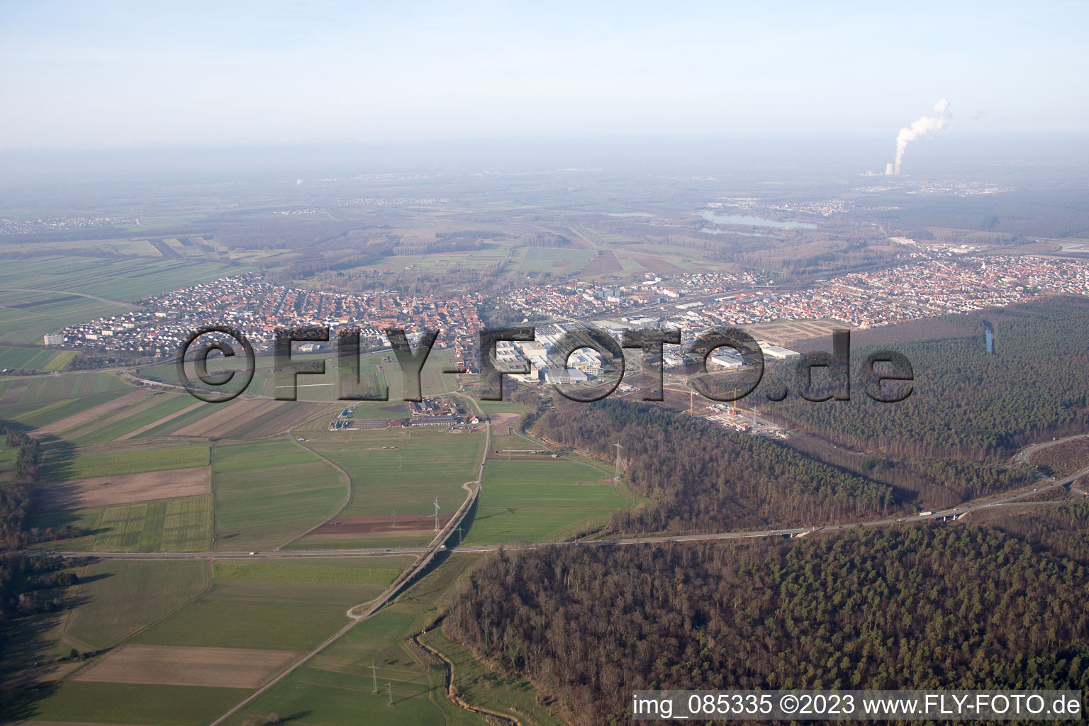 Vue oblique de Quartier Graben in Graben-Neudorf dans le département Bade-Wurtemberg, Allemagne