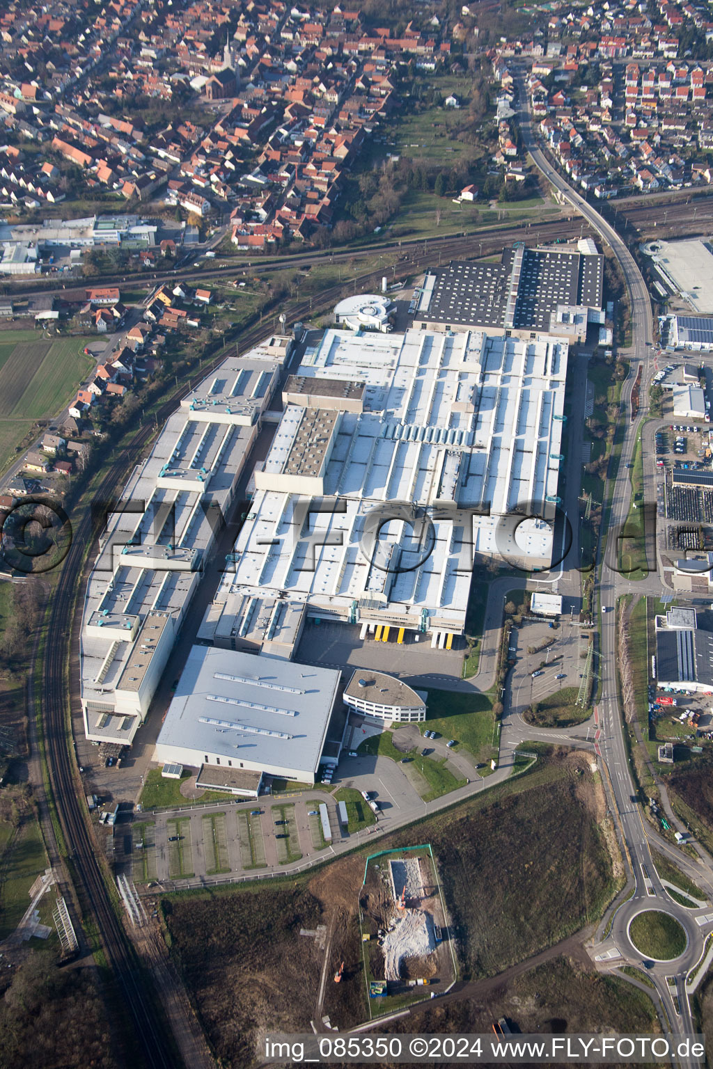 Photographie aérienne de Site de l'usine SEW-EURODRIVE GmbH & Co KG à le quartier Graben in Graben-Neudorf dans le département Bade-Wurtemberg, Allemagne