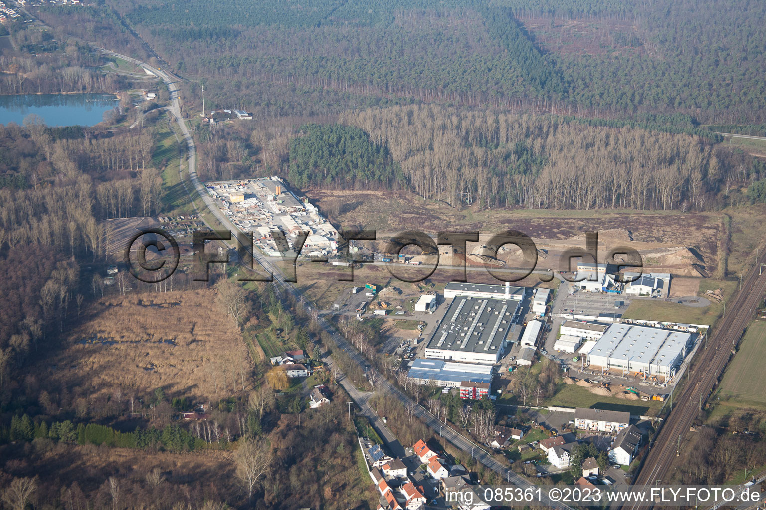 Vue aérienne de Quartier Neudorf in Graben-Neudorf dans le département Bade-Wurtemberg, Allemagne