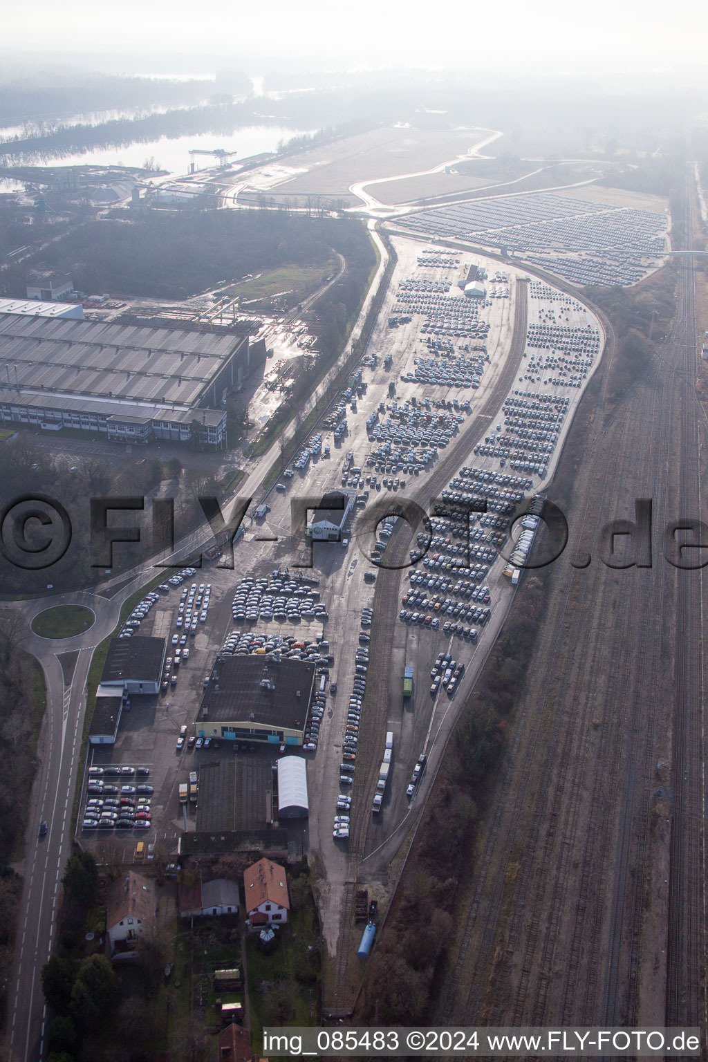 Lauterbourg dans le département Bas Rhin, France vue du ciel