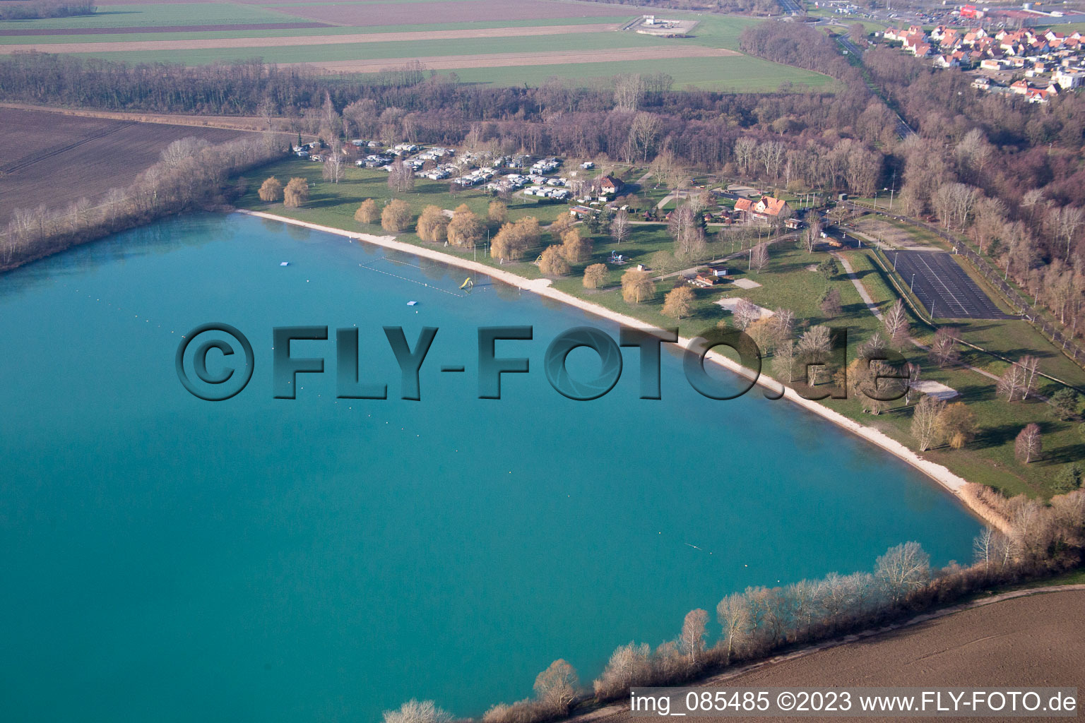 Enregistrement par drone de Lauterbourg dans le département Bas Rhin, France
