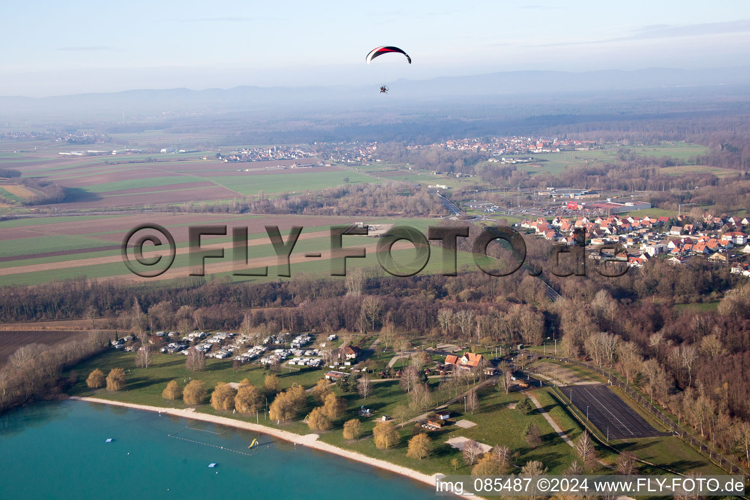 Lauterbourg dans le département Bas Rhin, France du point de vue du drone