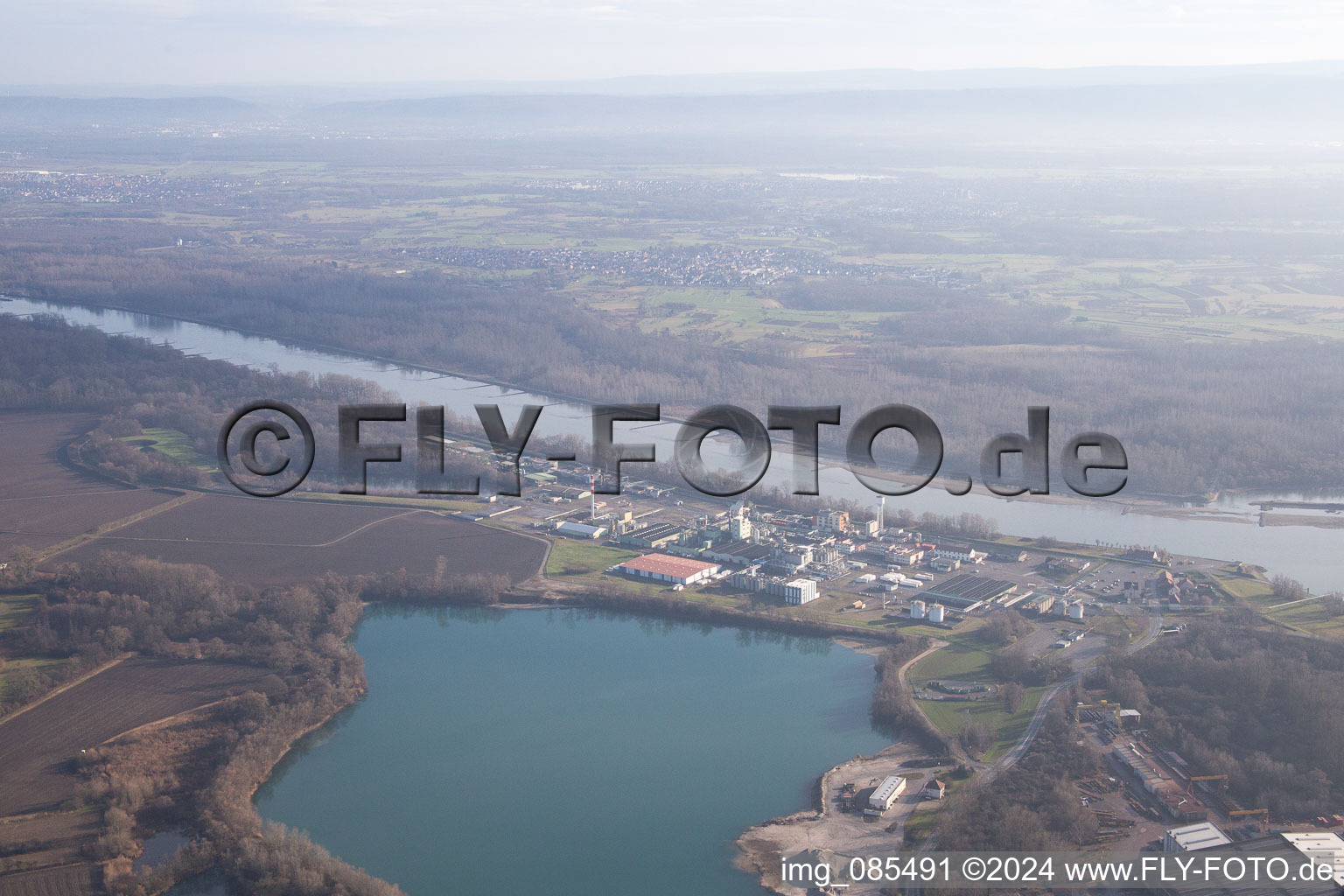 Photographie aérienne de Lauterbourg dans le département Bas Rhin, France