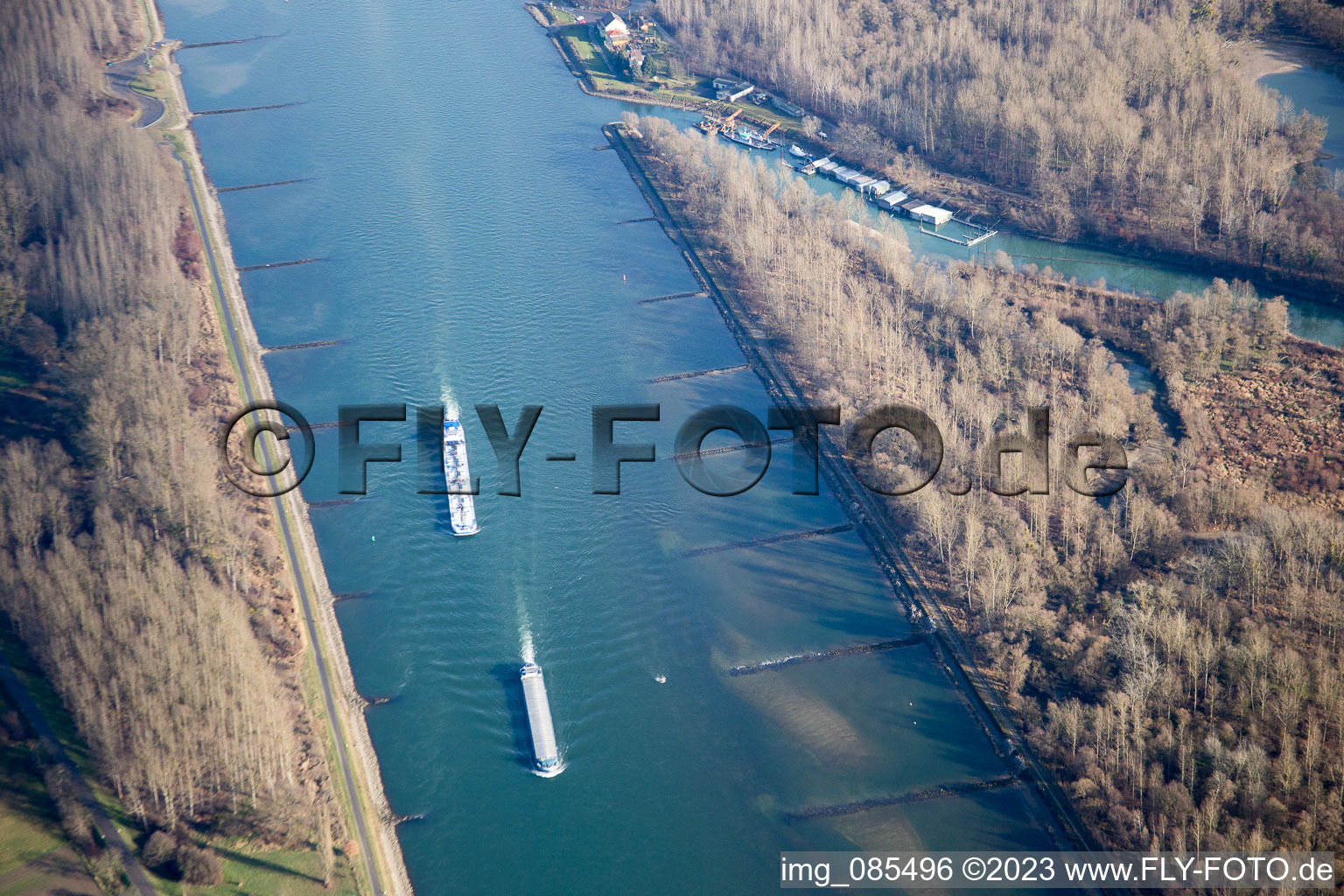 Photographie aérienne de Au am Rhein dans le département Bade-Wurtemberg, Allemagne