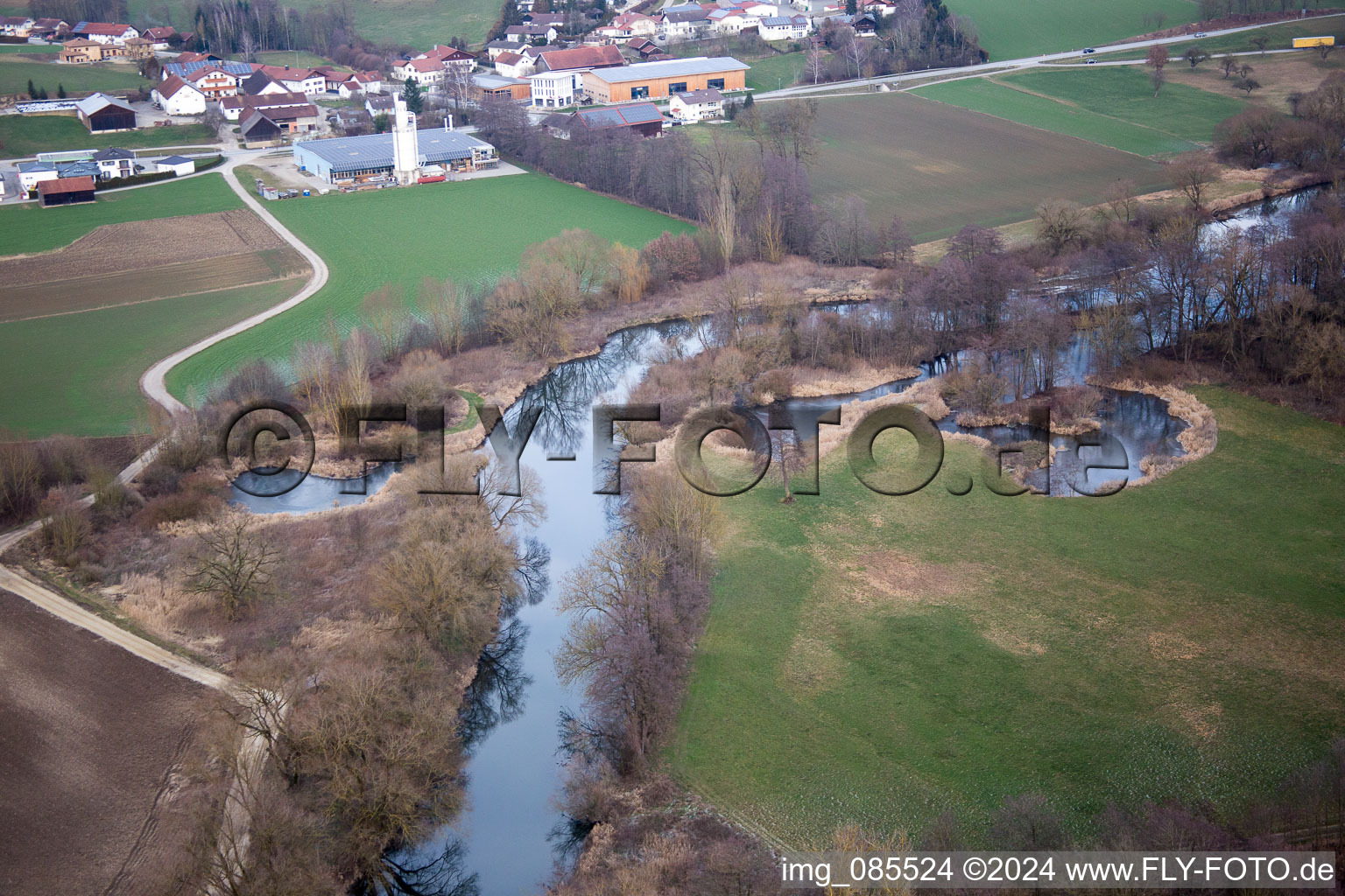 Vue aérienne de Nindorf dans le département Bavière, Allemagne