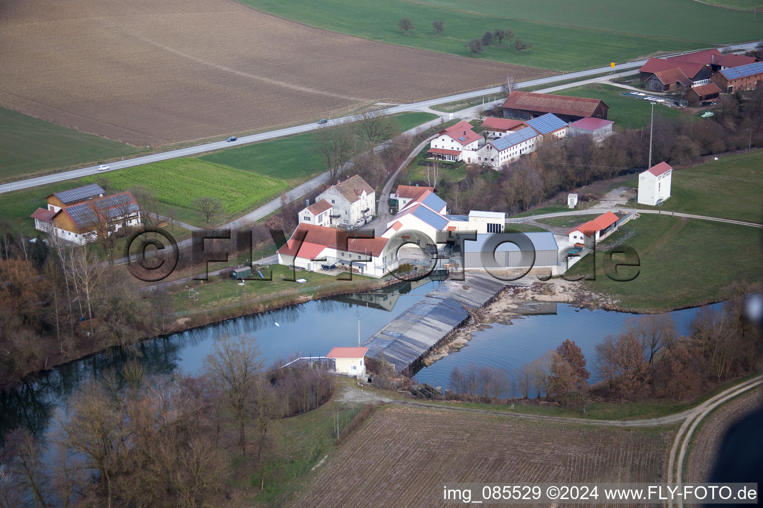 Vue oblique de Nindorf dans le département Bavière, Allemagne