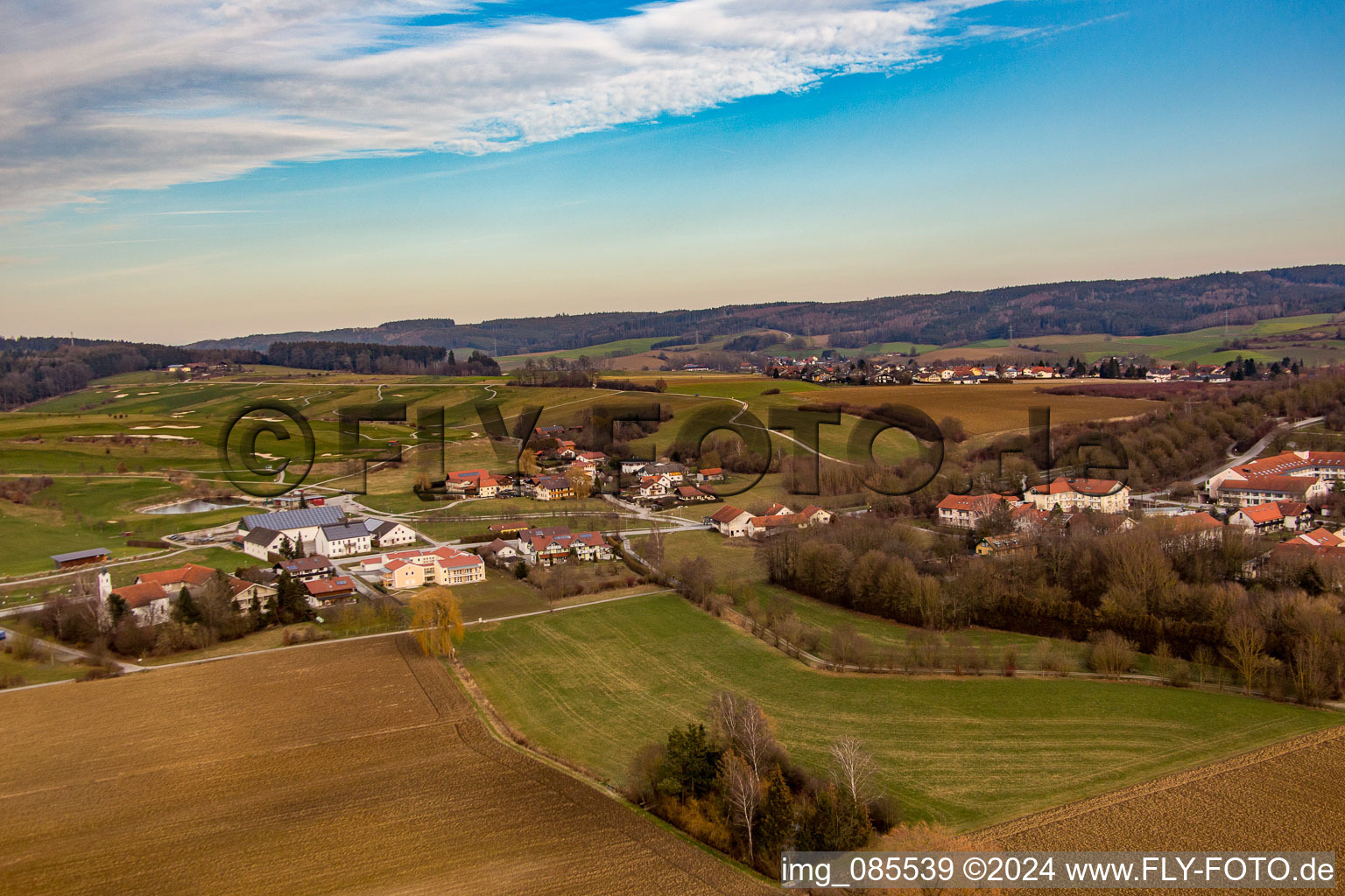 Vue oblique de Quartier Aunham in Bad Birnbach dans le département Bavière, Allemagne