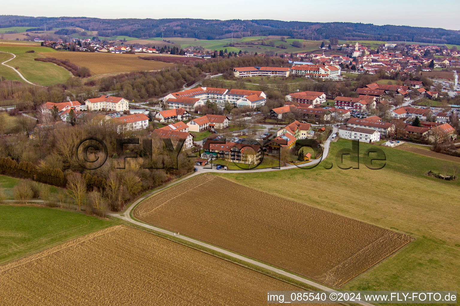 Quartier Aunham in Bad Birnbach dans le département Bavière, Allemagne d'en haut