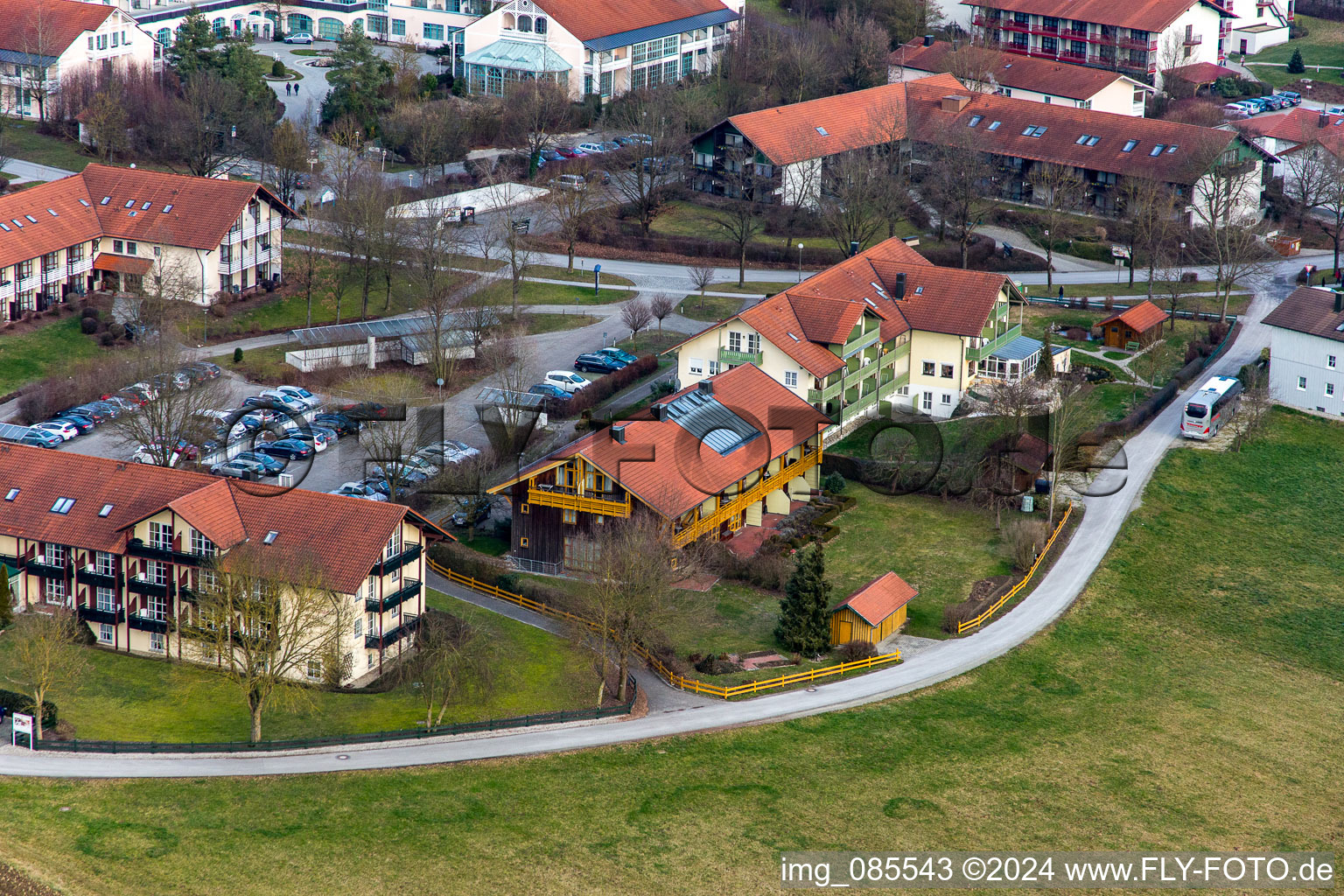 Quartier Aunham in Bad Birnbach dans le département Bavière, Allemagne depuis l'avion