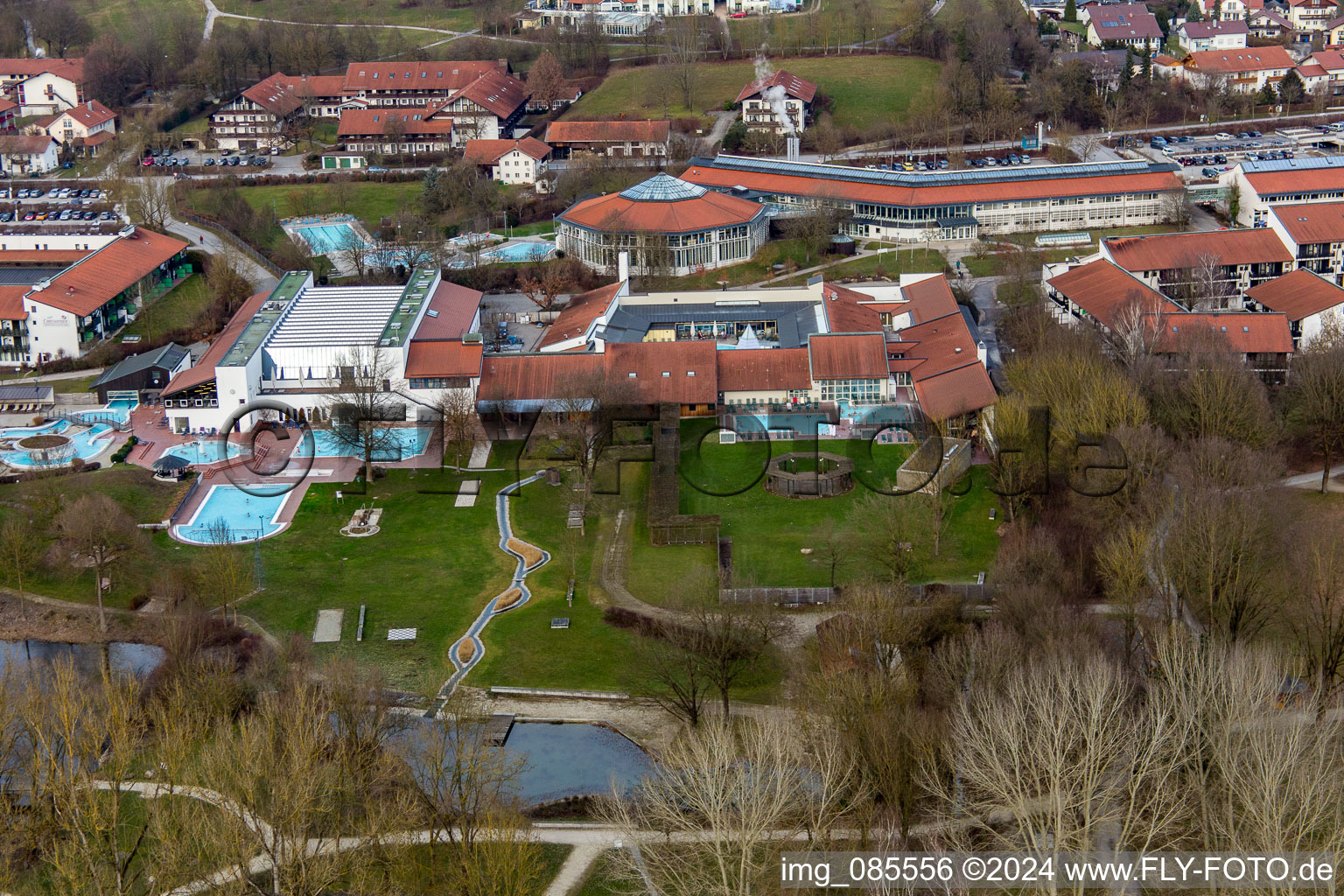 Thermes Rottal à le quartier Aunham in Bad Birnbach dans le département Bavière, Allemagne hors des airs