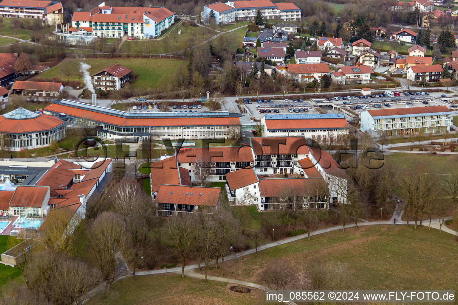 Vue d'oiseau de Thermes Rottal à le quartier Aunham in Bad Birnbach dans le département Bavière, Allemagne