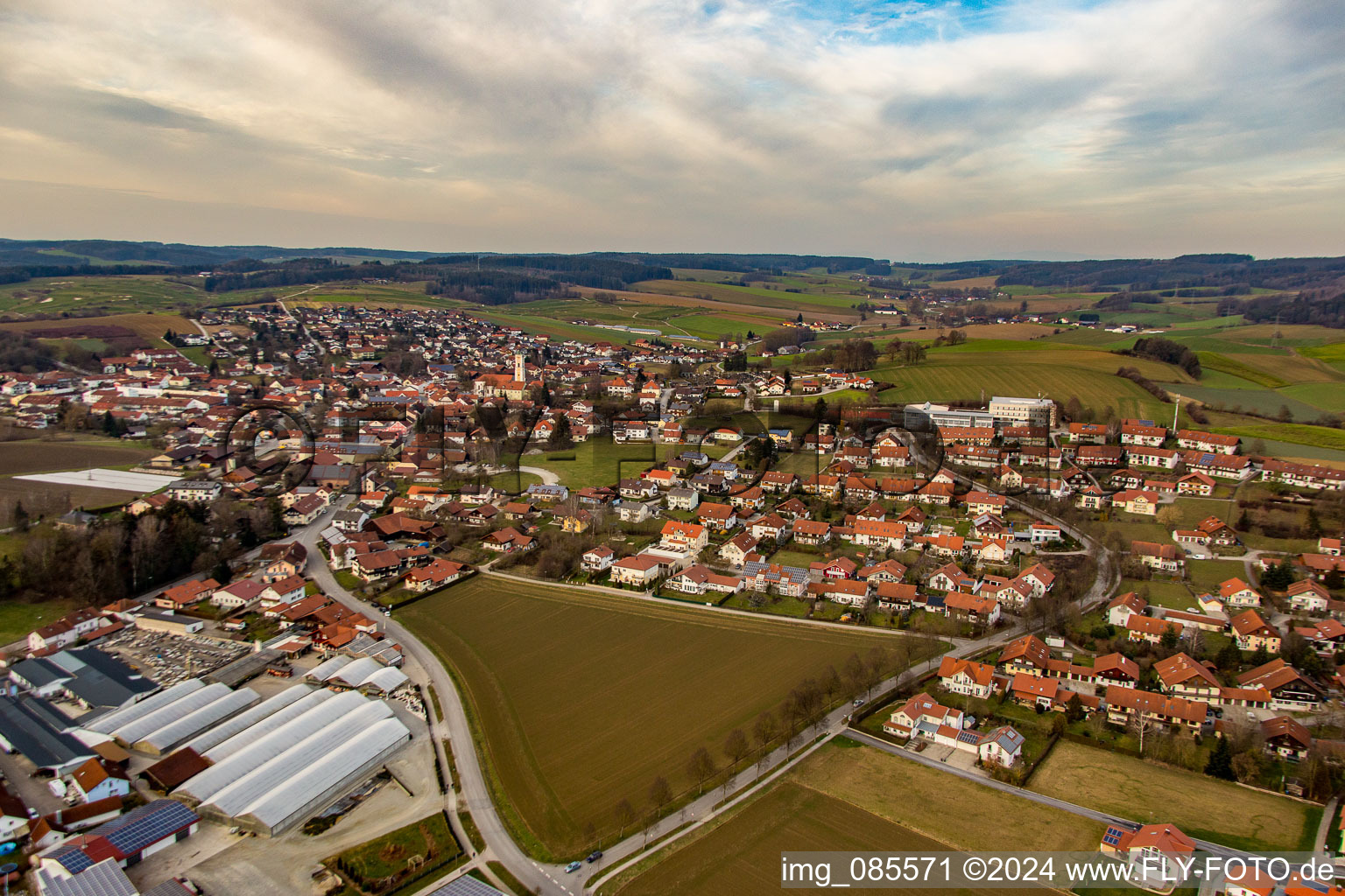 Bad Birnbach dans le département Bavière, Allemagne depuis l'avion