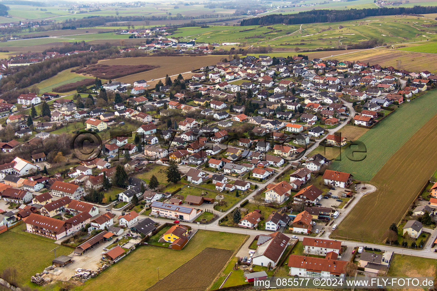 Bad Birnbach dans le département Bavière, Allemagne du point de vue du drone