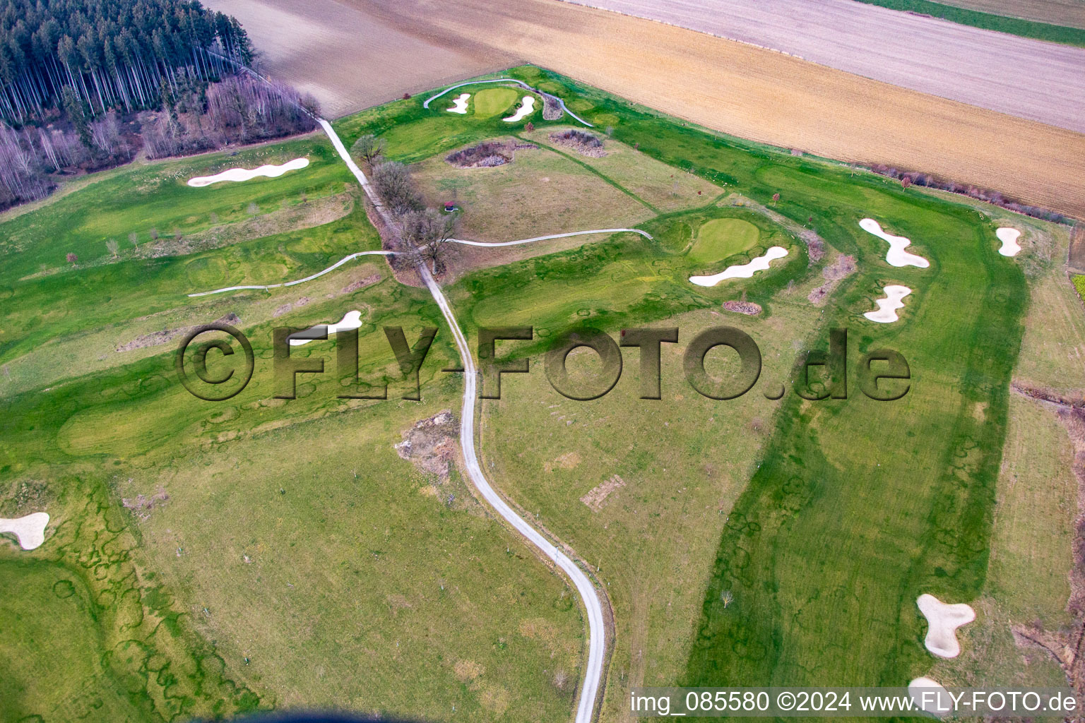 Vue aérienne de Parcours de golf du Bella Vista Golf Club à Bad Birnbach dans le département Bavière, Allemagne