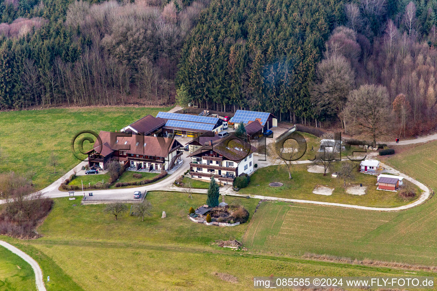 Vue oblique de Bad Birnbach dans le département Bavière, Allemagne