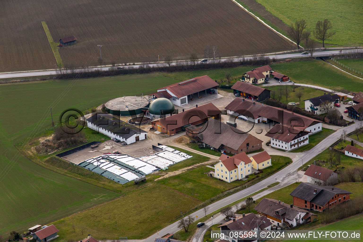 Vue oblique de Quartier Untertattenbach in Bad Birnbach dans le département Bavière, Allemagne