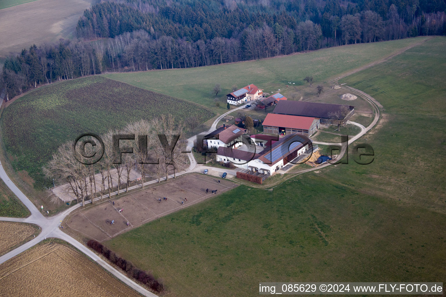 Vue oblique de Gartlberg à Pfarrkirchen dans le département Bavière, Allemagne