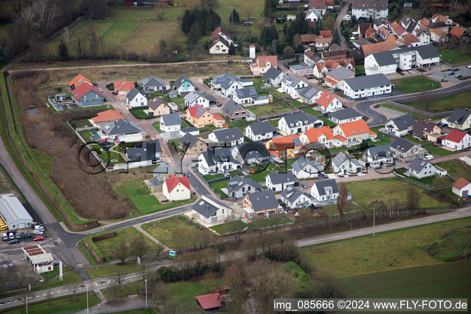 Rohrbach dans le département Rhénanie-Palatinat, Allemagne hors des airs