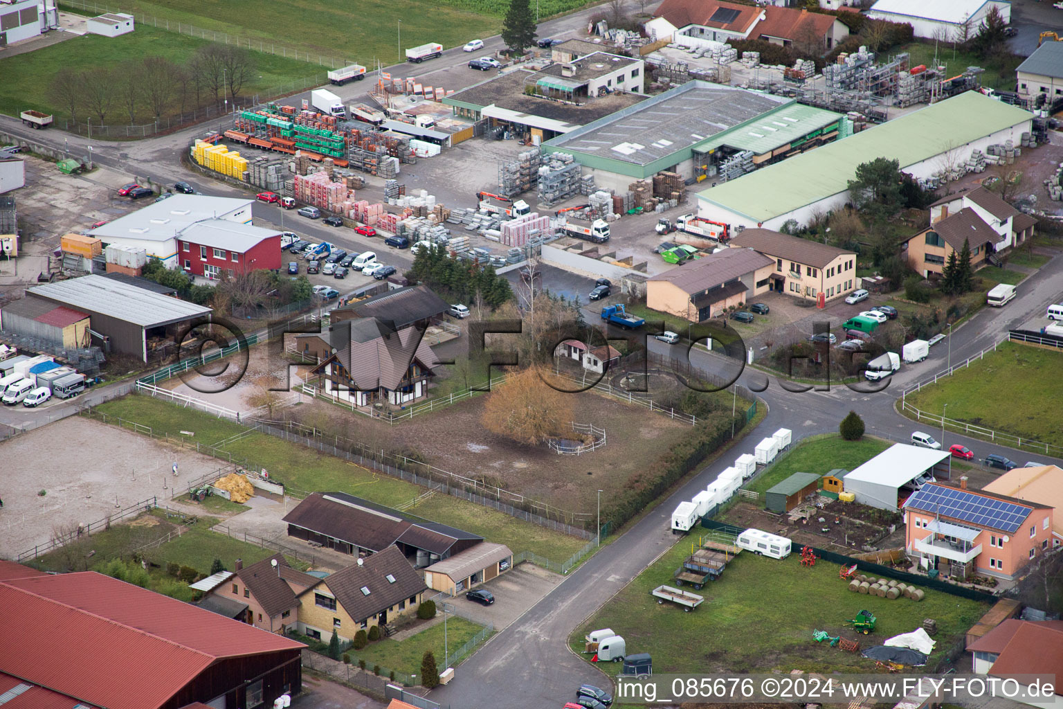 Rohrbach dans le département Rhénanie-Palatinat, Allemagne vue du ciel