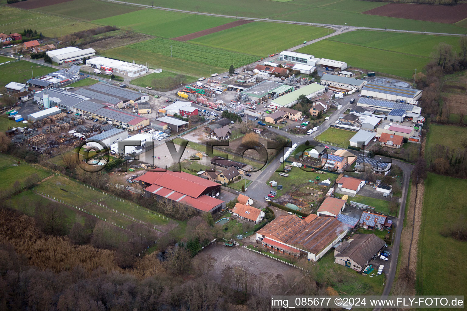 Enregistrement par drone de Rohrbach dans le département Rhénanie-Palatinat, Allemagne