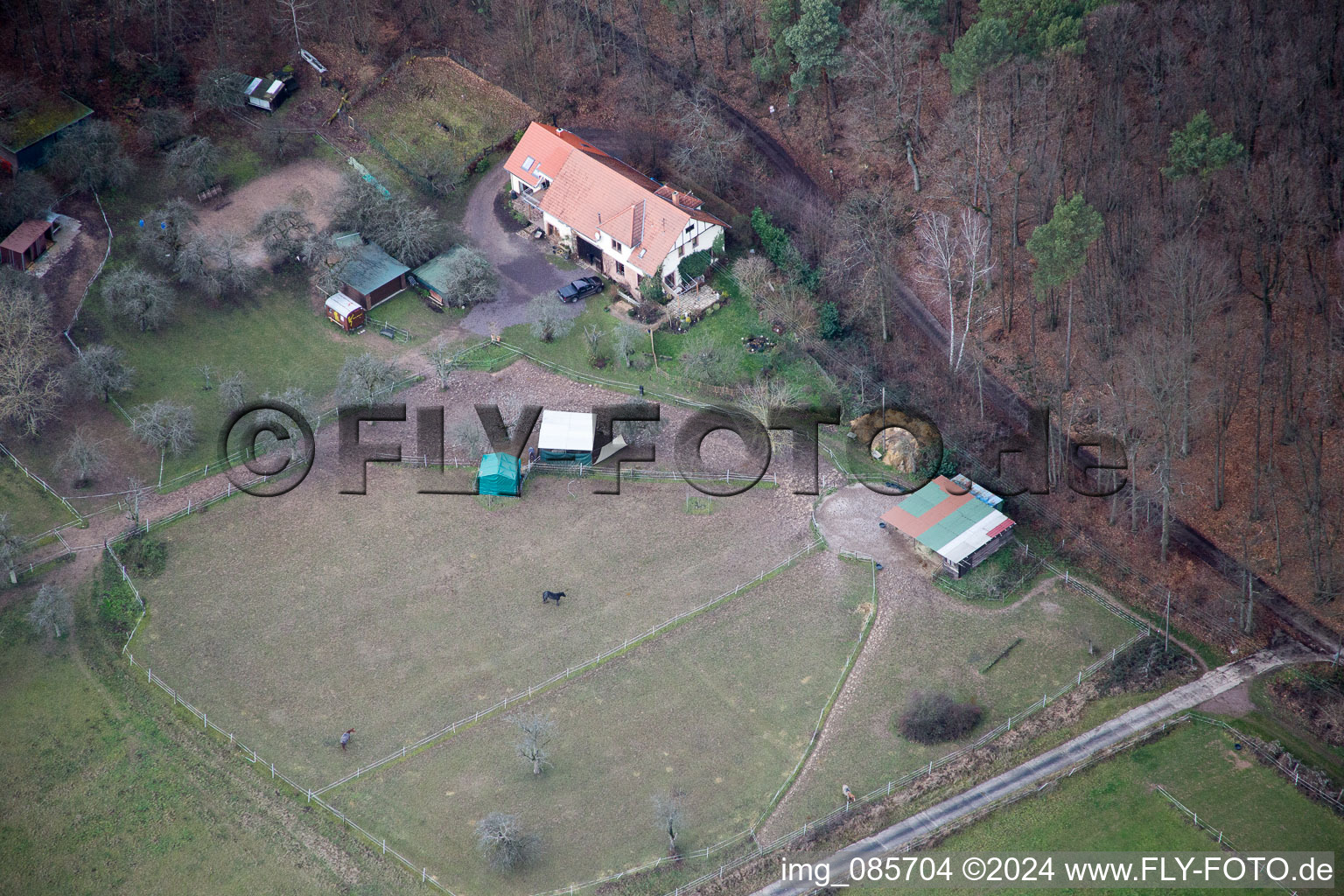 Vue oblique de FeWo Saigenranch à Pleisweiler-Oberhofen dans le département Rhénanie-Palatinat, Allemagne