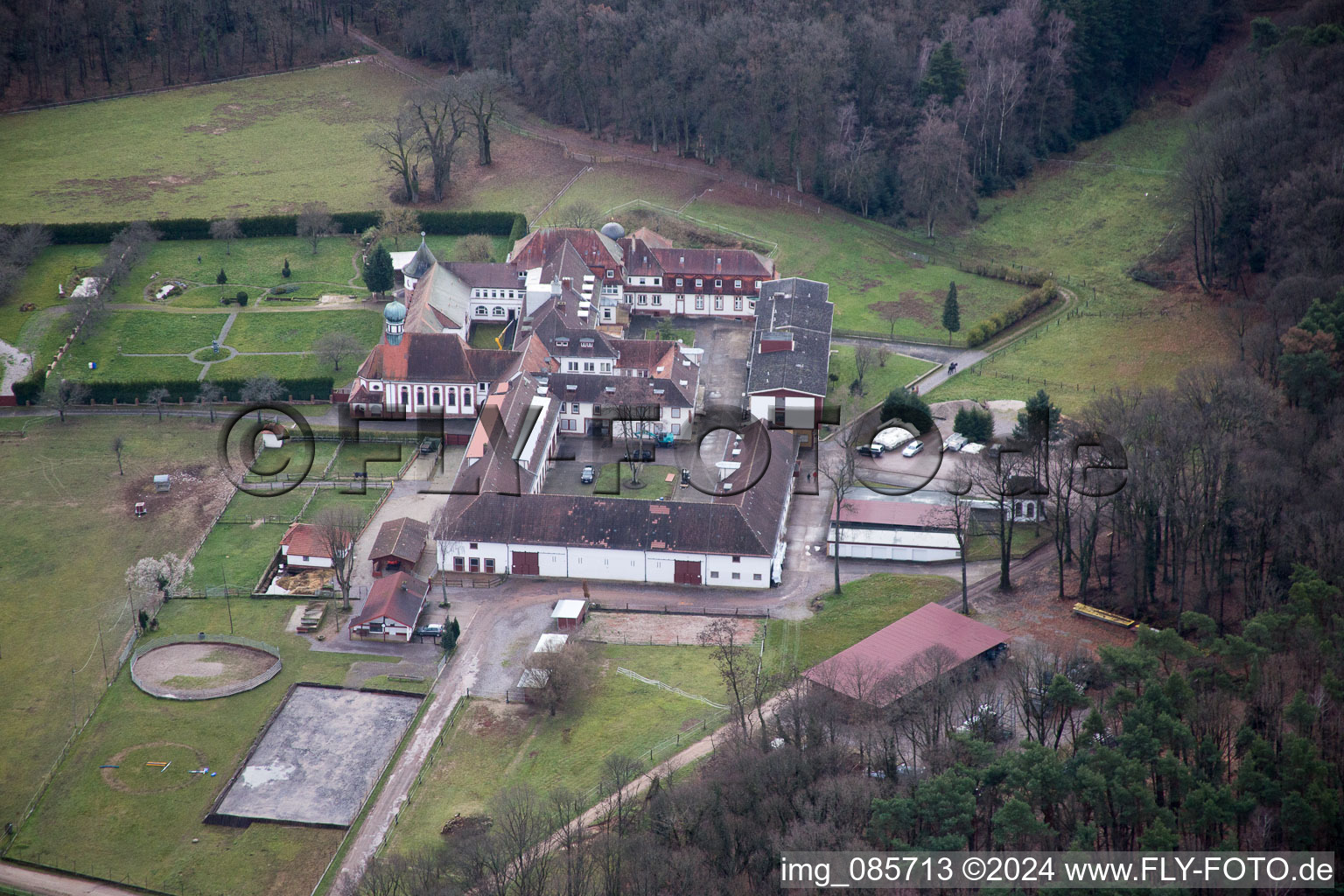 Vue aérienne de Bad Bergzabern dans le département Rhénanie-Palatinat, Allemagne