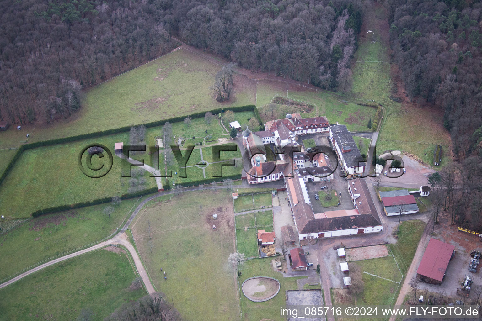 Vue oblique de Bad Bergzabern dans le département Rhénanie-Palatinat, Allemagne