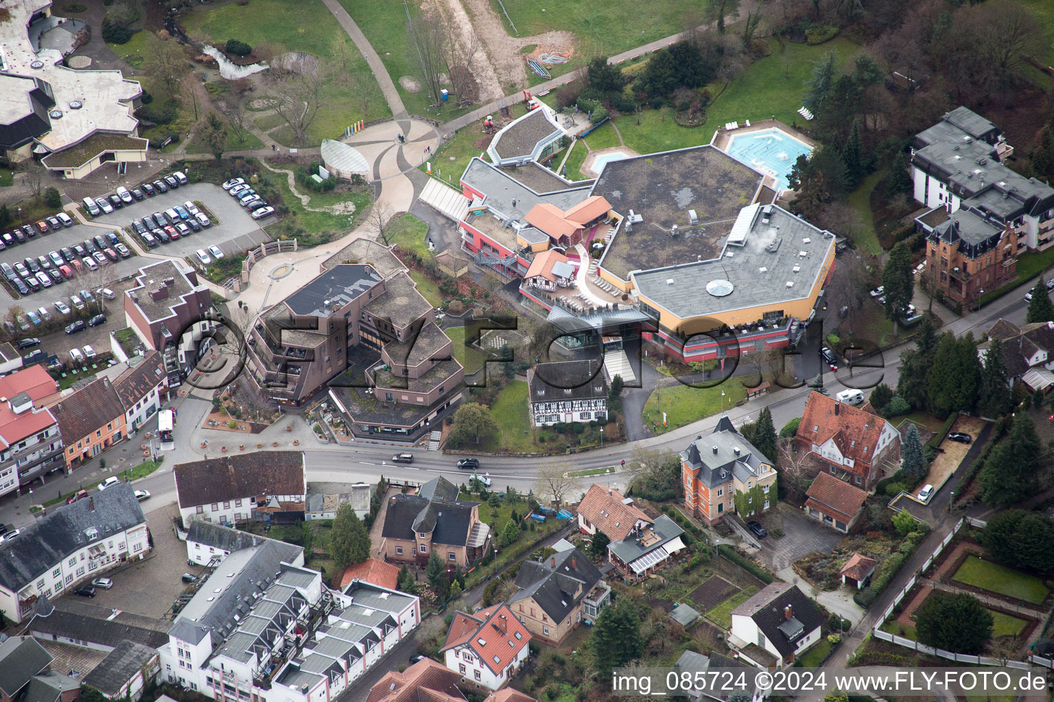 Bad Bergzabern dans le département Rhénanie-Palatinat, Allemagne vue du ciel