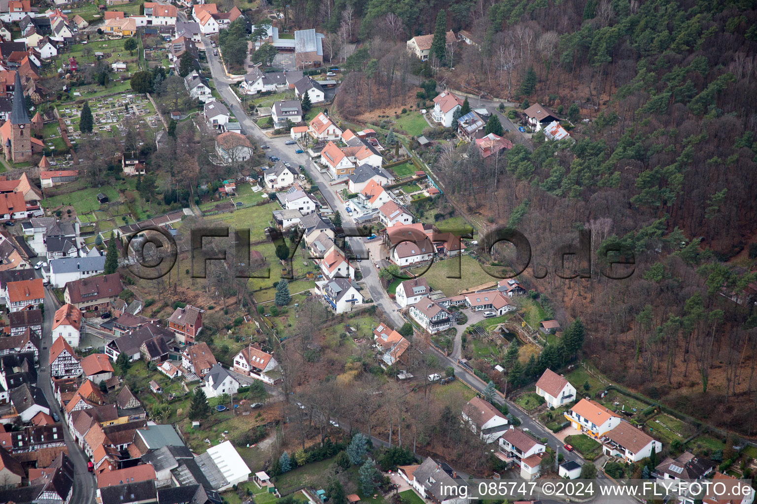 Dörrenbach dans le département Rhénanie-Palatinat, Allemagne vue du ciel