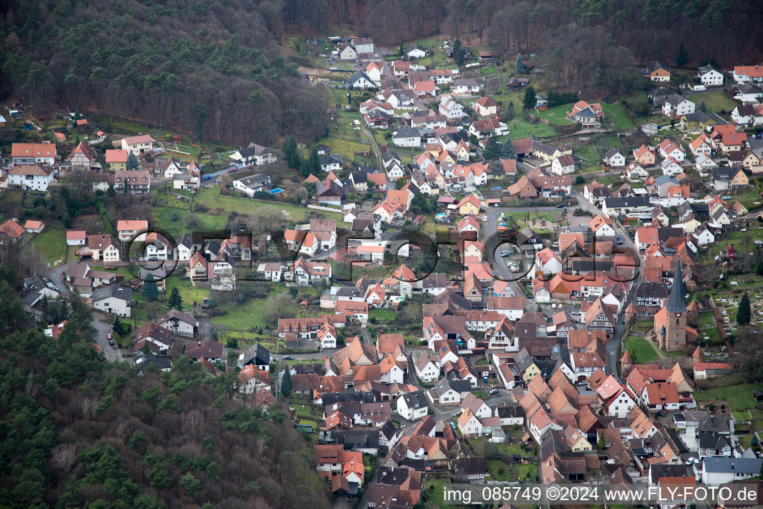 Image drone de Dörrenbach dans le département Rhénanie-Palatinat, Allemagne