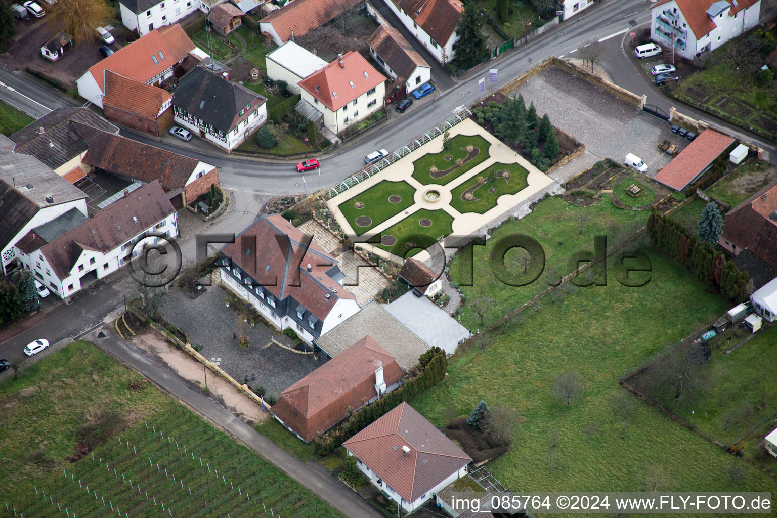 Image drone de Oberotterbach dans le département Rhénanie-Palatinat, Allemagne