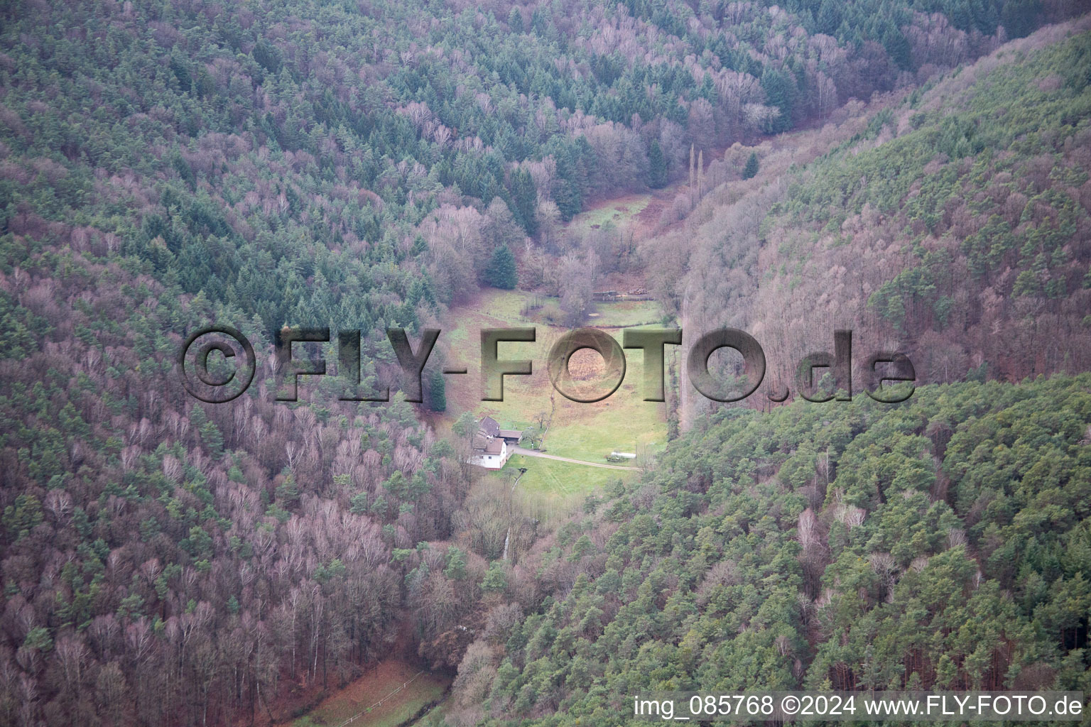 Vue aérienne de Oberotterbach dans le département Rhénanie-Palatinat, Allemagne