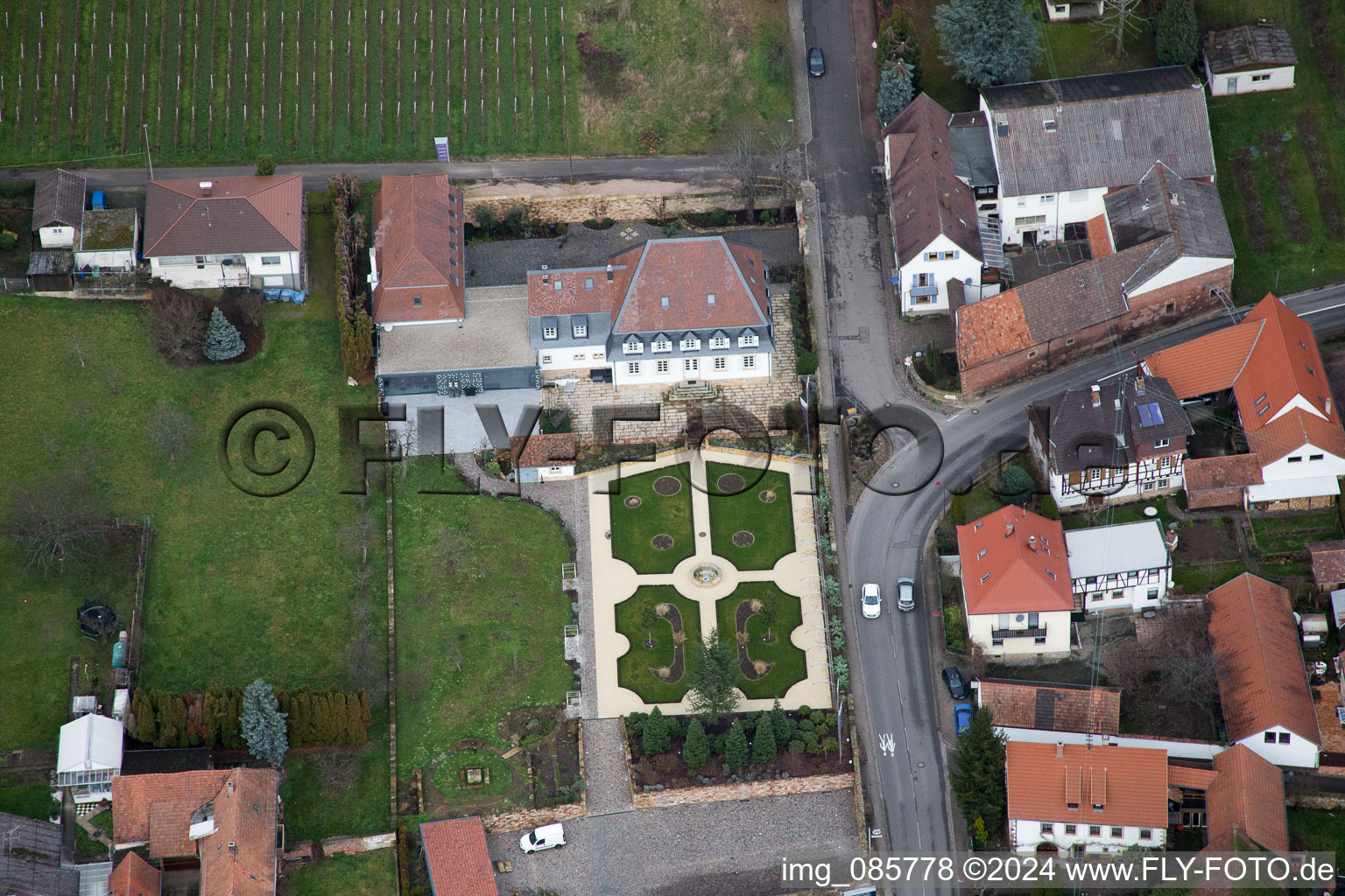 Oberotterbach dans le département Rhénanie-Palatinat, Allemagne vue du ciel