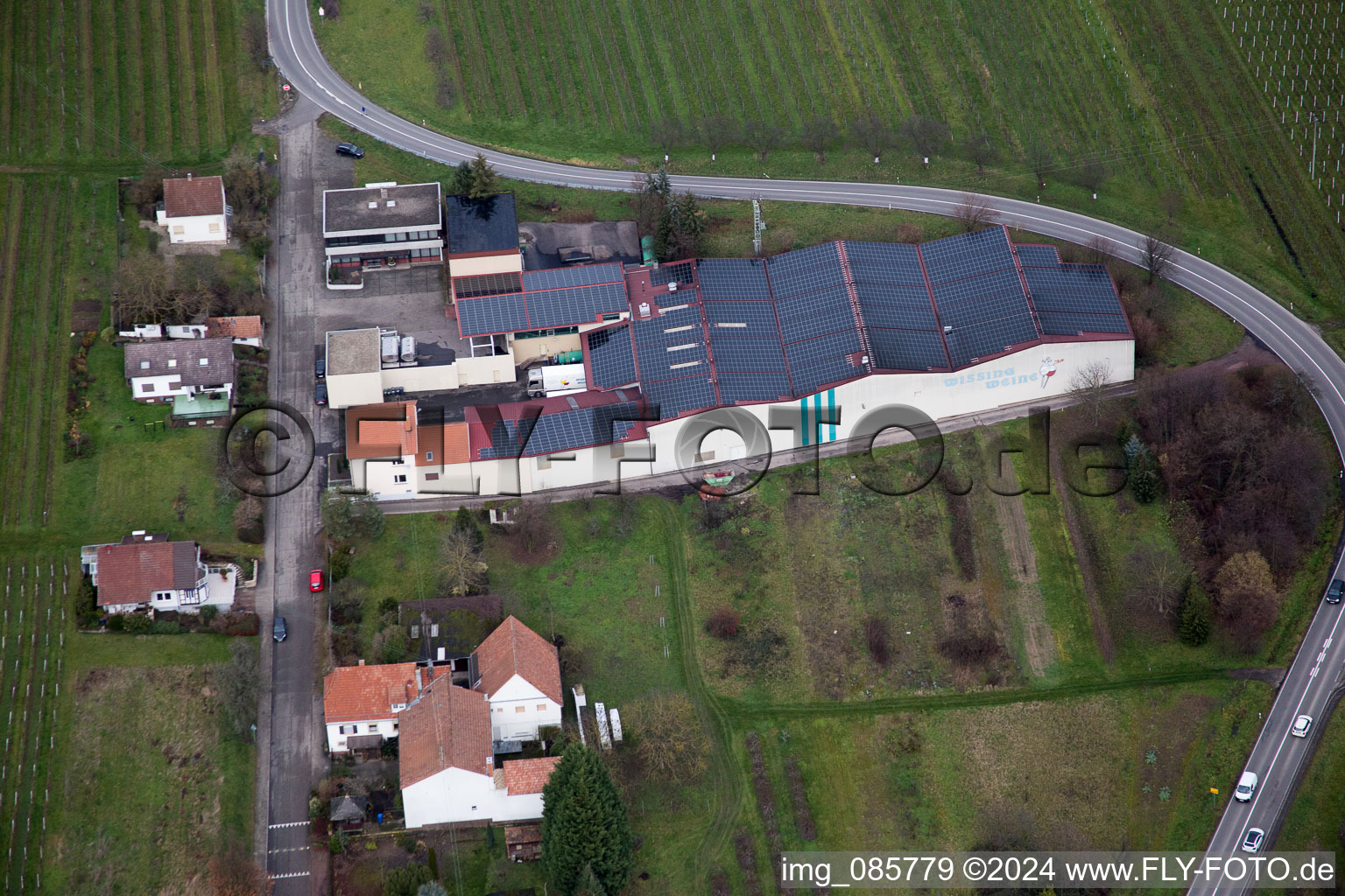 Enregistrement par drone de Oberotterbach dans le département Rhénanie-Palatinat, Allemagne