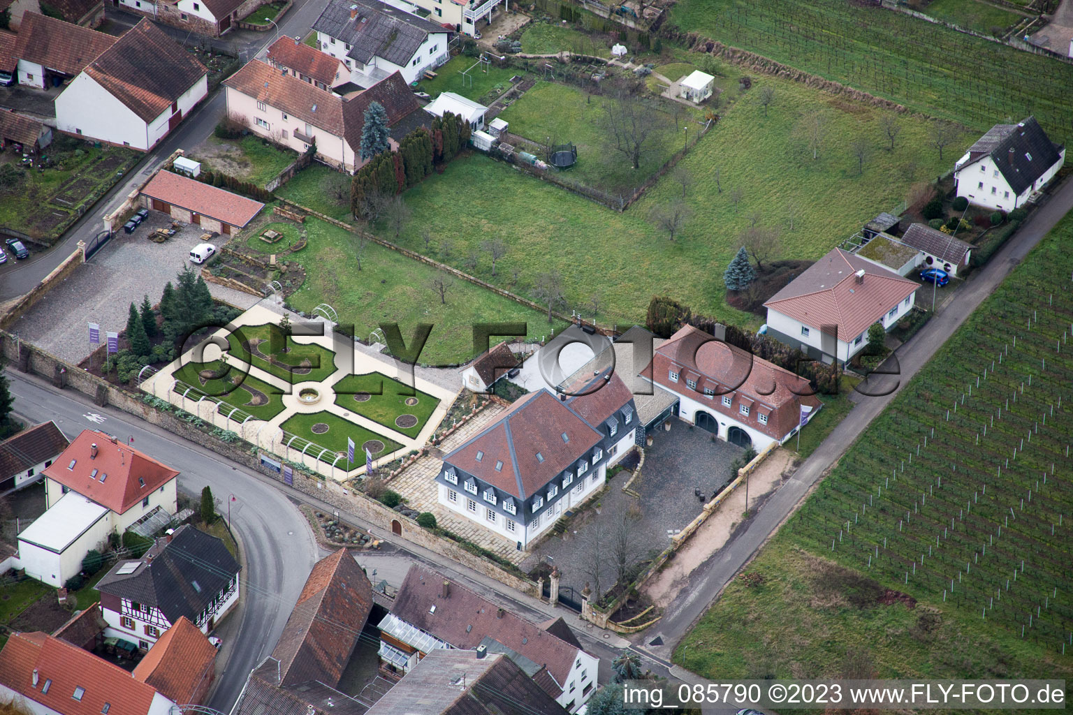 Photographie aérienne de Oberotterbach dans le département Rhénanie-Palatinat, Allemagne