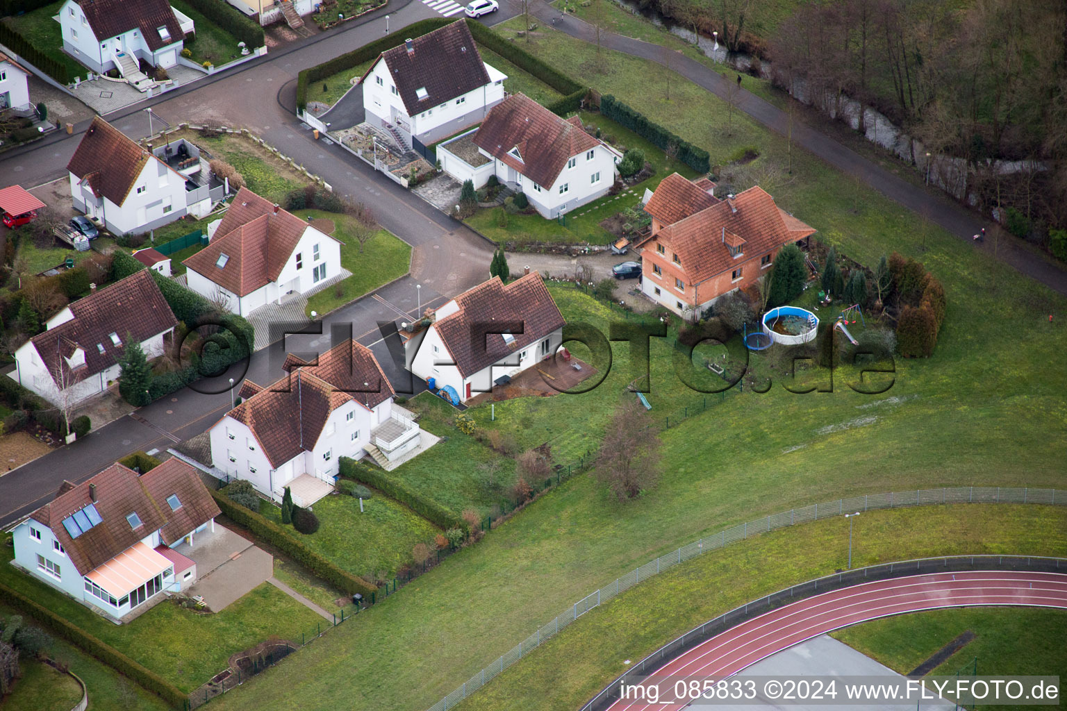 Quartier Altenstadt in Wissembourg dans le département Bas Rhin, France hors des airs