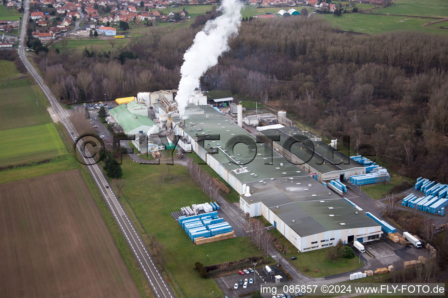 Photographie aérienne de Isolation Sitek à le quartier Altenstadt in Wissembourg dans le département Bas Rhin, France