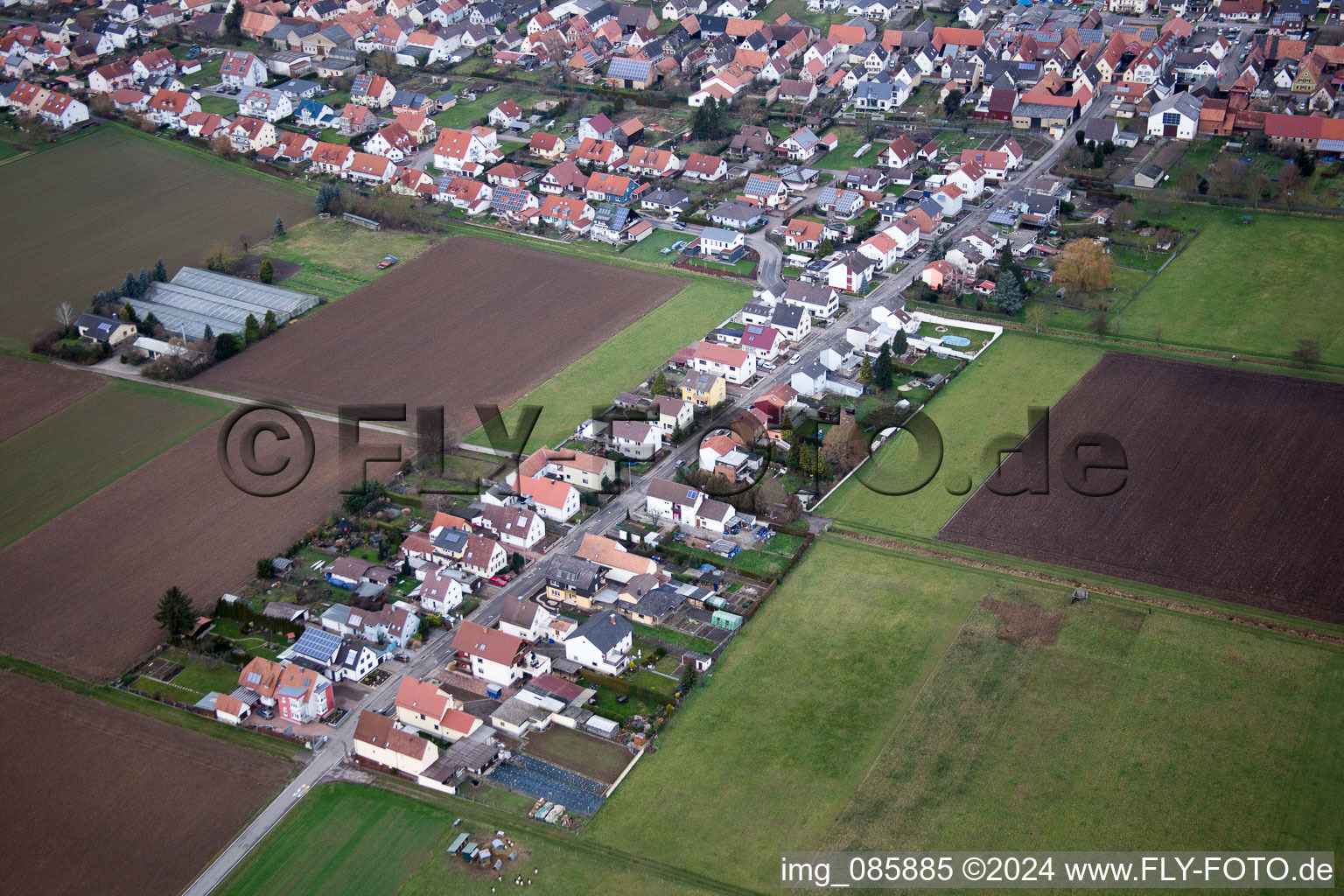 Freckenfeld dans le département Rhénanie-Palatinat, Allemagne d'en haut