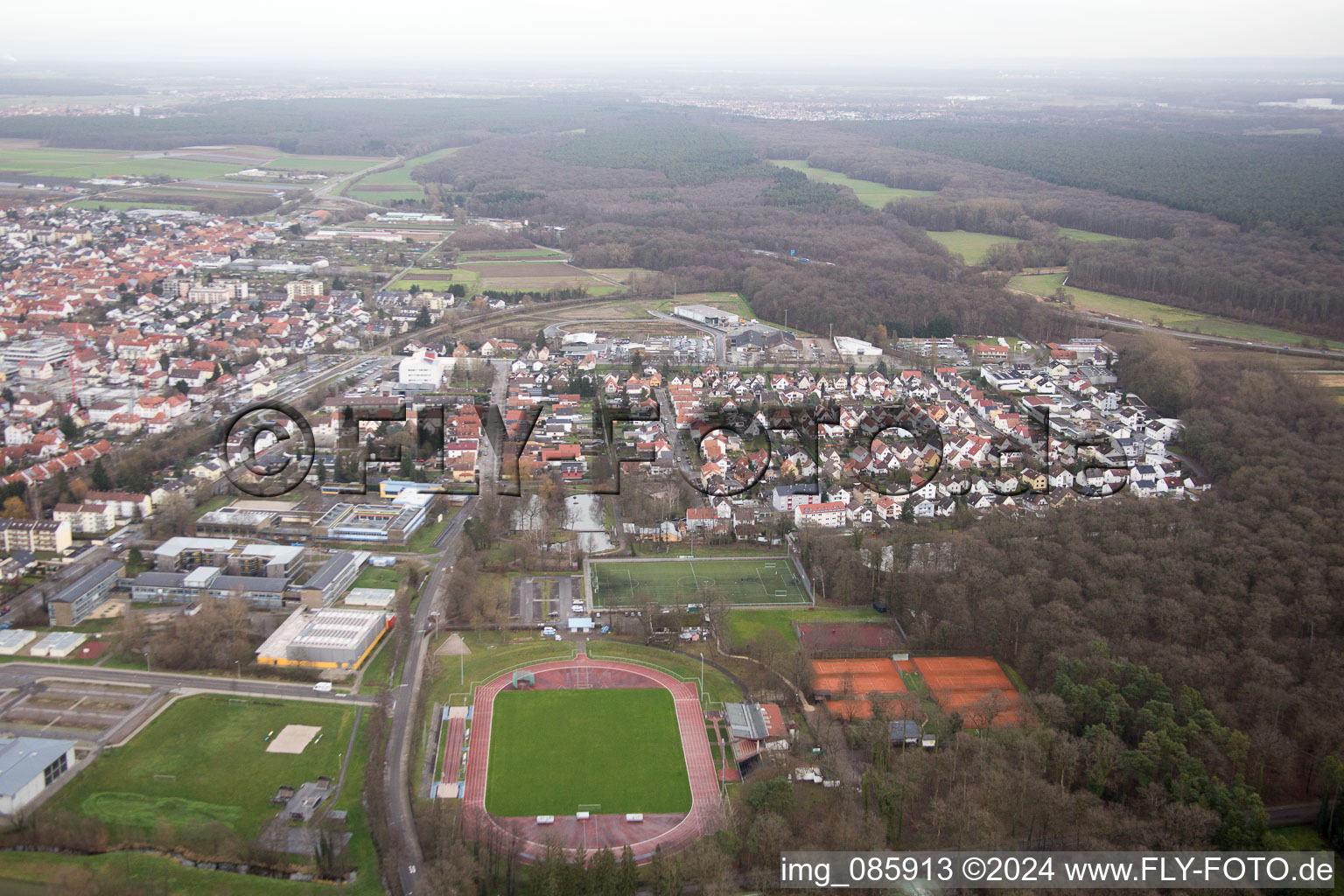 Kandel dans le département Rhénanie-Palatinat, Allemagne d'un drone