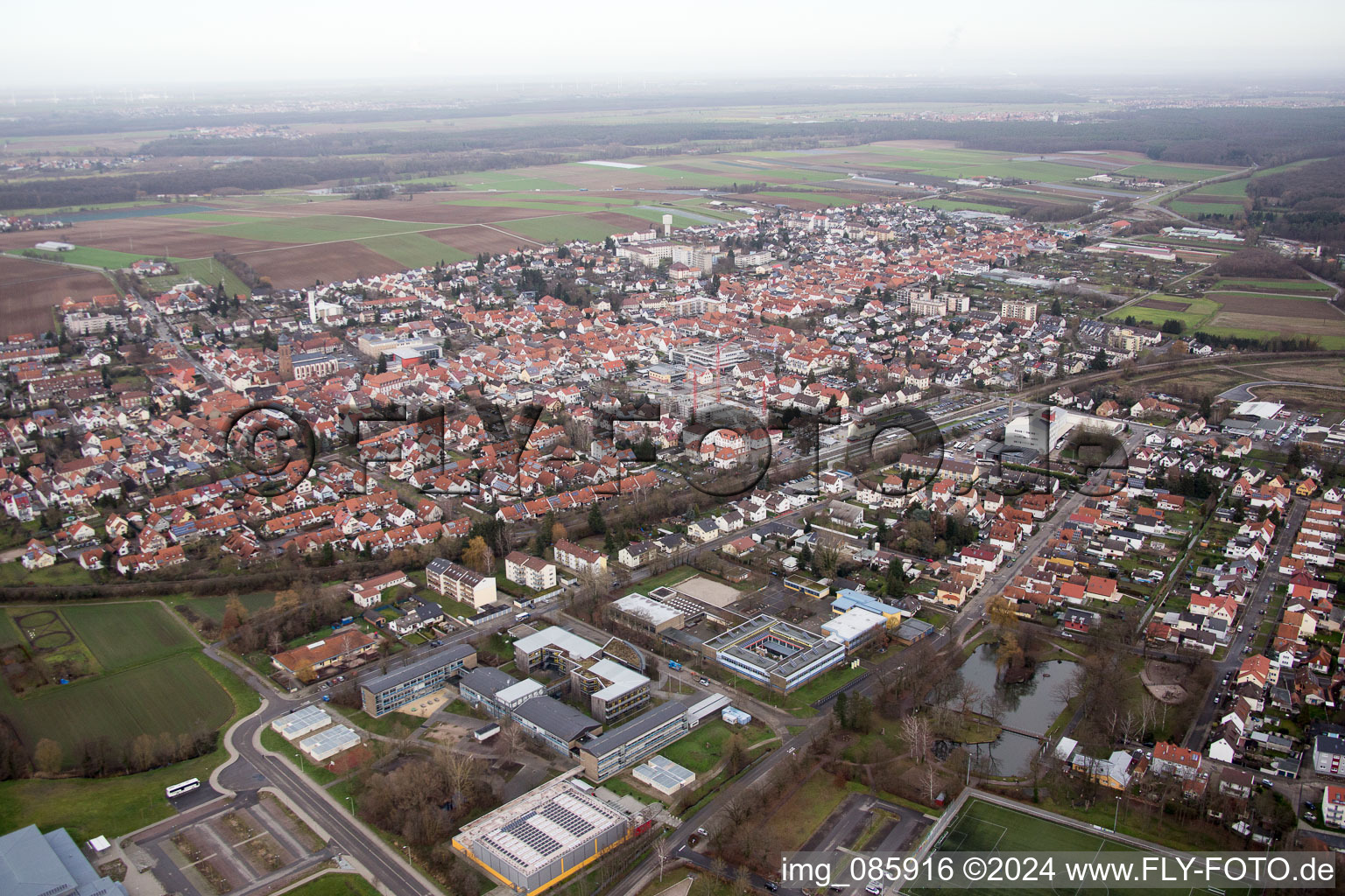 Photographie aérienne de Kandel dans le département Rhénanie-Palatinat, Allemagne