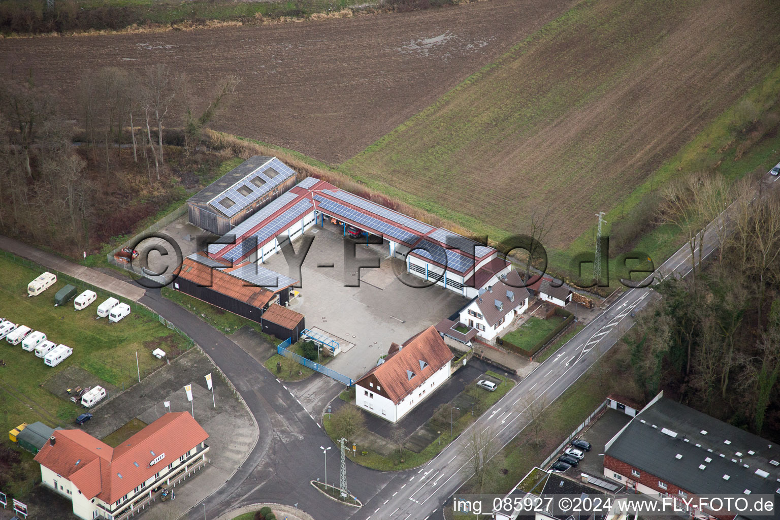 Kandel dans le département Rhénanie-Palatinat, Allemagne vue du ciel