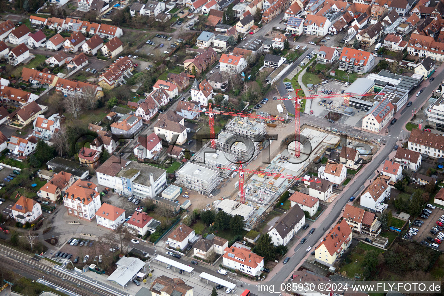 Kandel dans le département Rhénanie-Palatinat, Allemagne du point de vue du drone