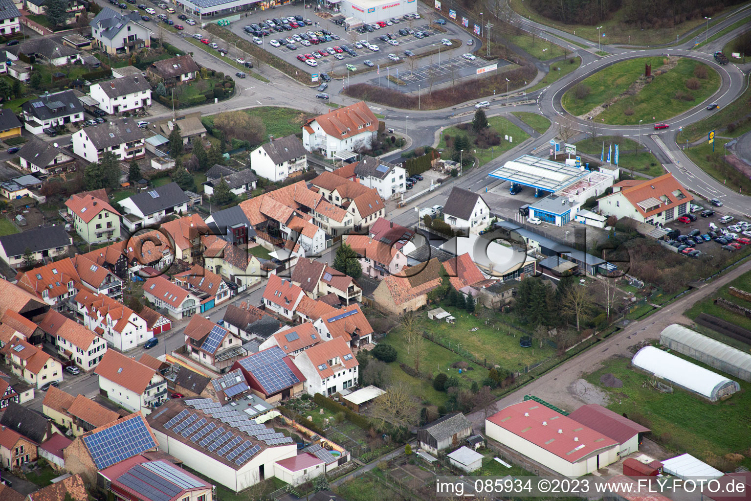 Photographie aérienne de Kandel dans le département Rhénanie-Palatinat, Allemagne