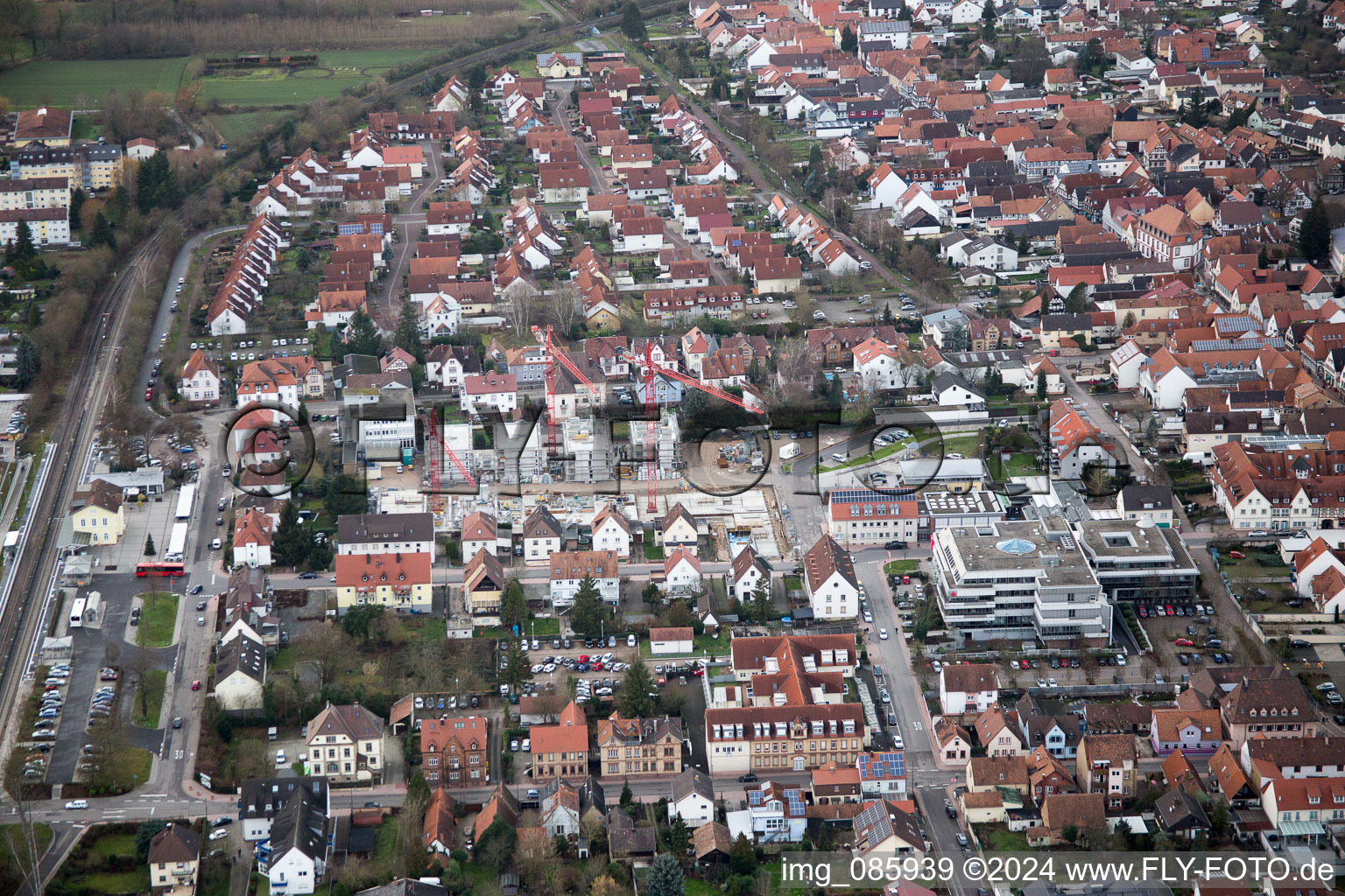 Kandel dans le département Rhénanie-Palatinat, Allemagne vue d'en haut