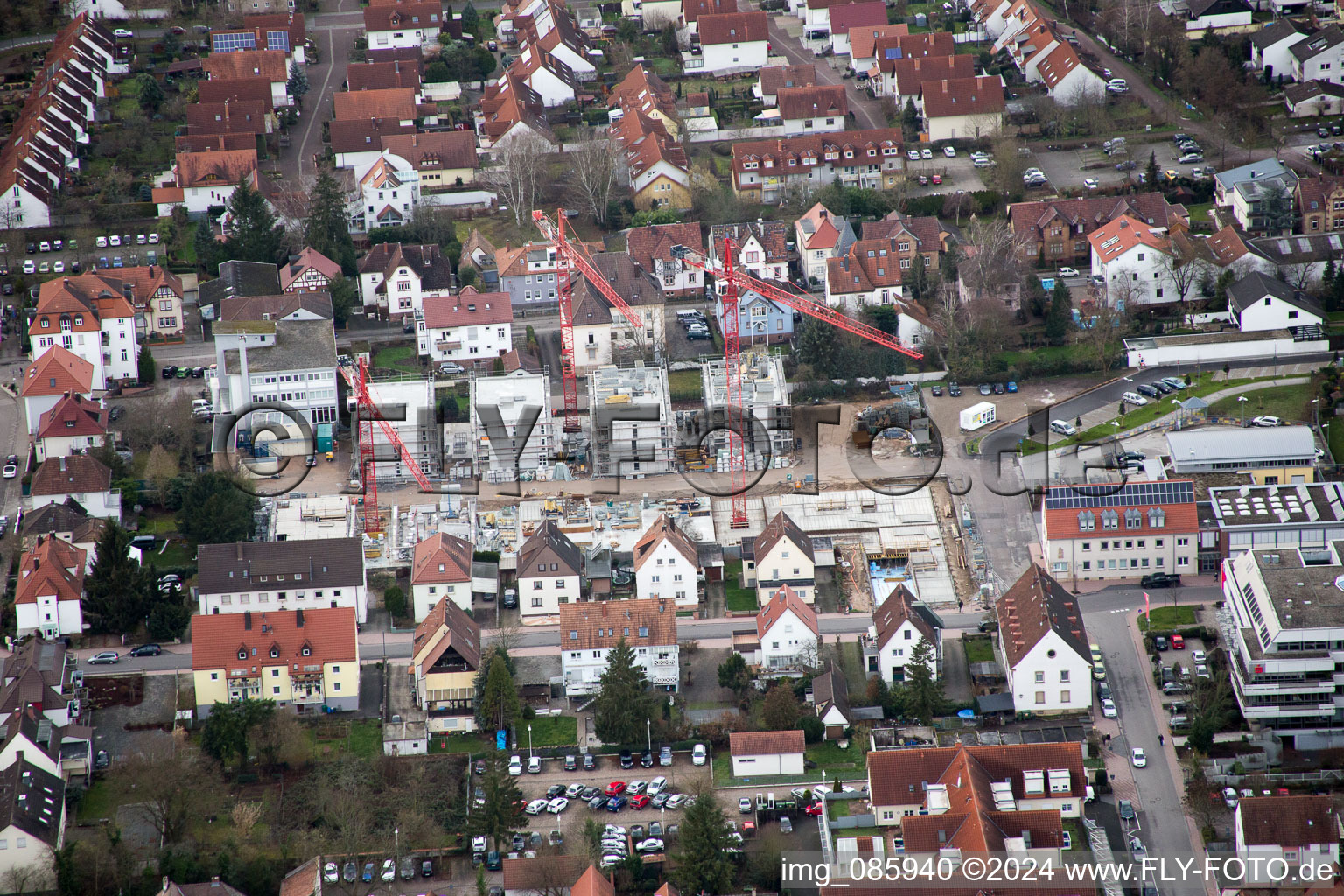 Kandel dans le département Rhénanie-Palatinat, Allemagne depuis l'avion