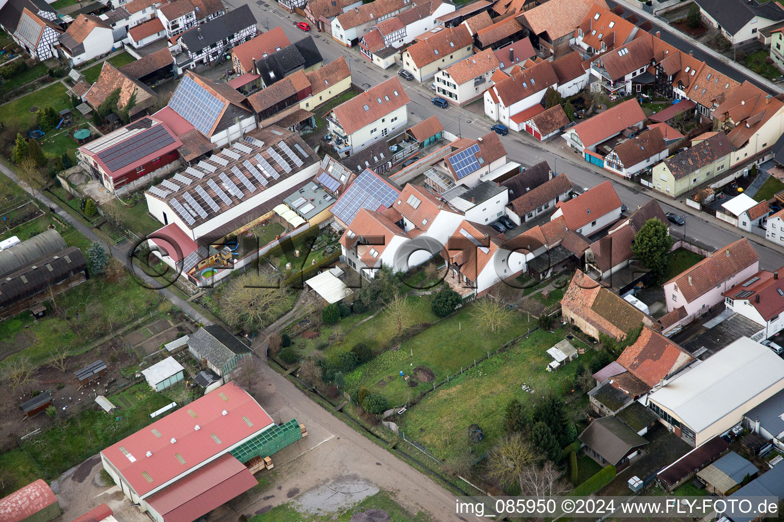 Vue oblique de Kandel dans le département Rhénanie-Palatinat, Allemagne