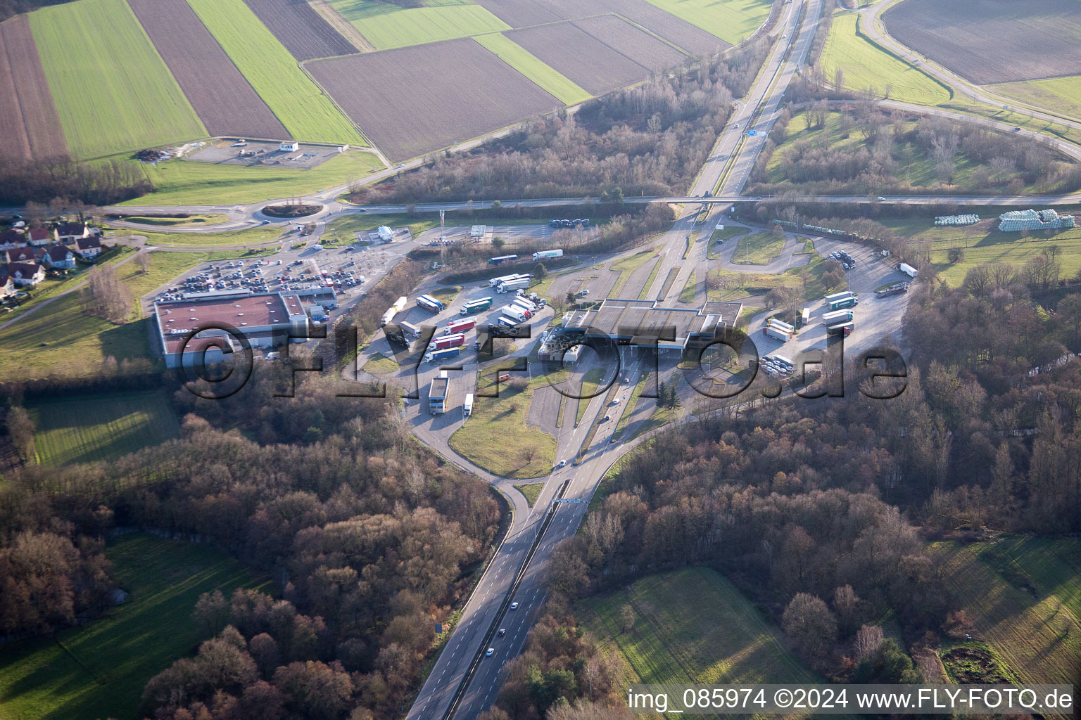 Lauterbourg dans le département Bas Rhin, France vue d'en haut