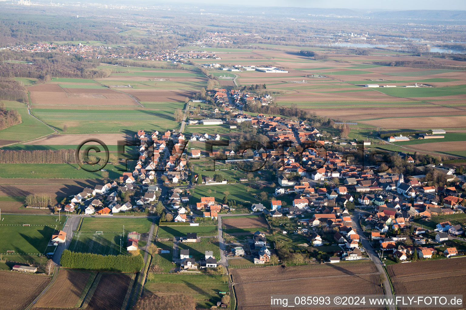 Photographie aérienne de Salmbach dans le département Bas Rhin, France